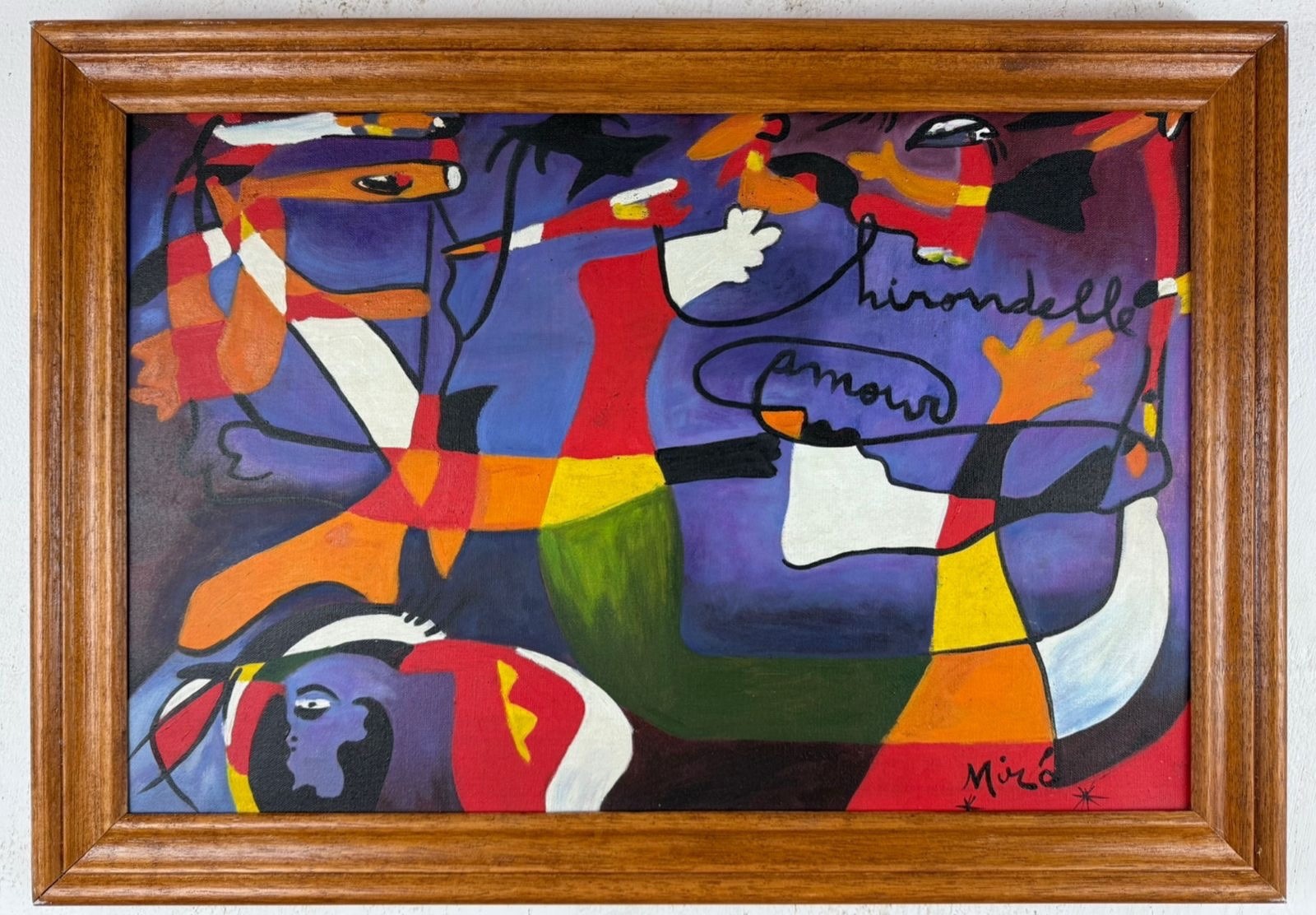 Joan Miró (Handmade) Oil On Canvas Painting signed and stamped