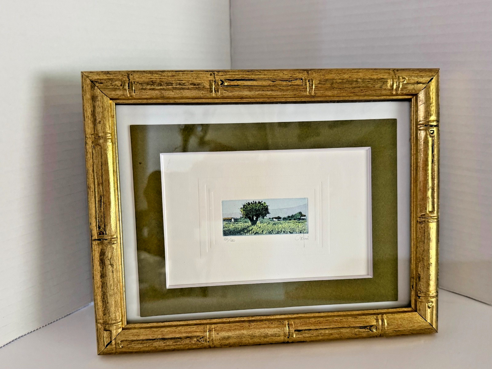 Original Etching By GIORGIO FERRARI, Engraved Water-Colored Numbered Signed COA