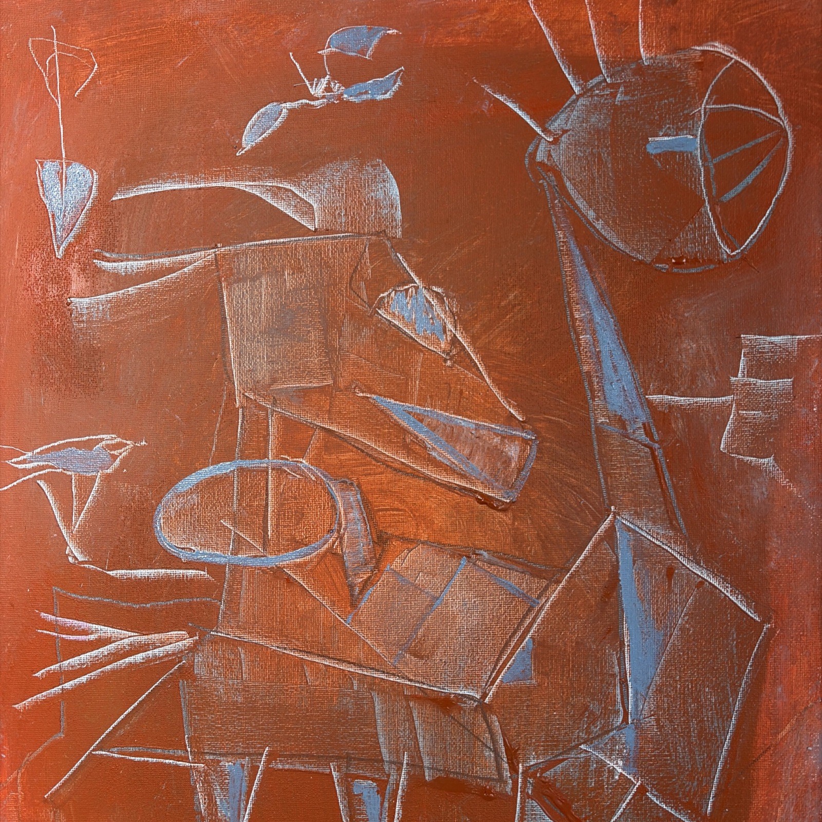 Beto Mejia Original Modern Abstract Expressionist Figures Art Painting Canvas