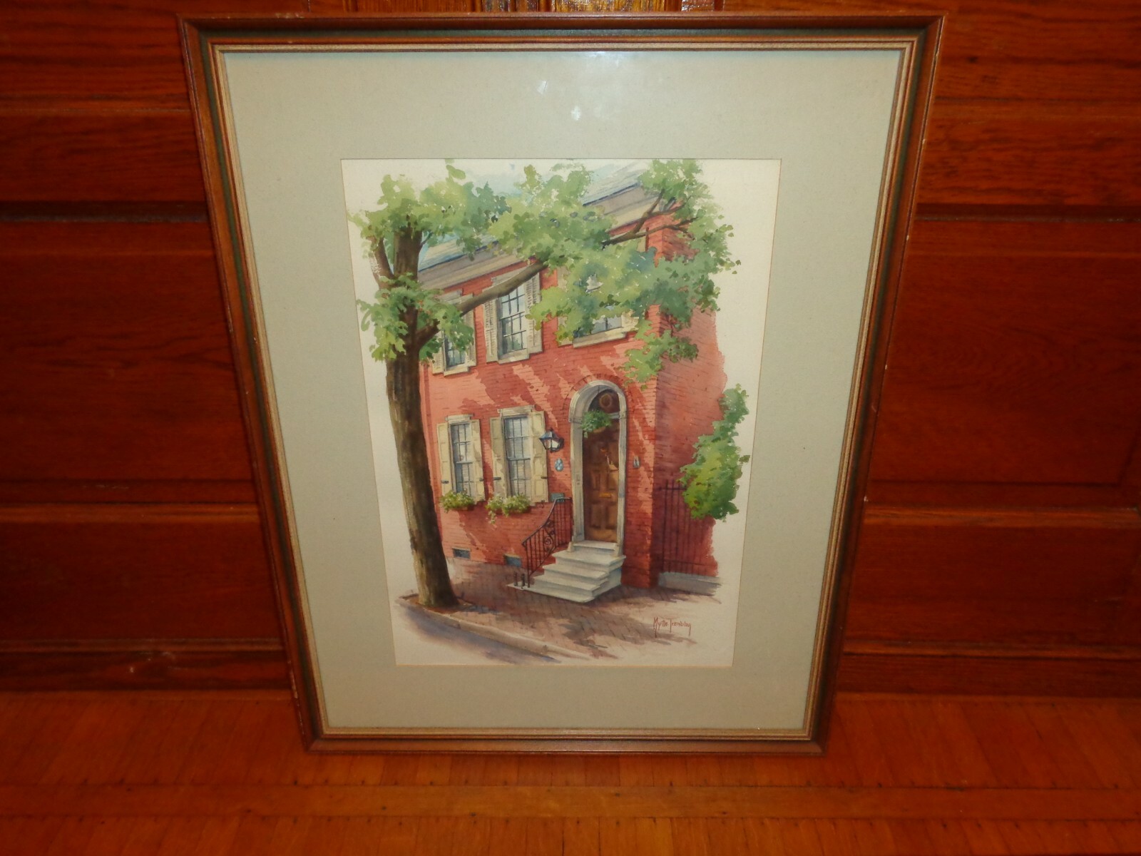 Myrtle Tremblay (1908-2011) Watercolor on Paper Painting of a City House