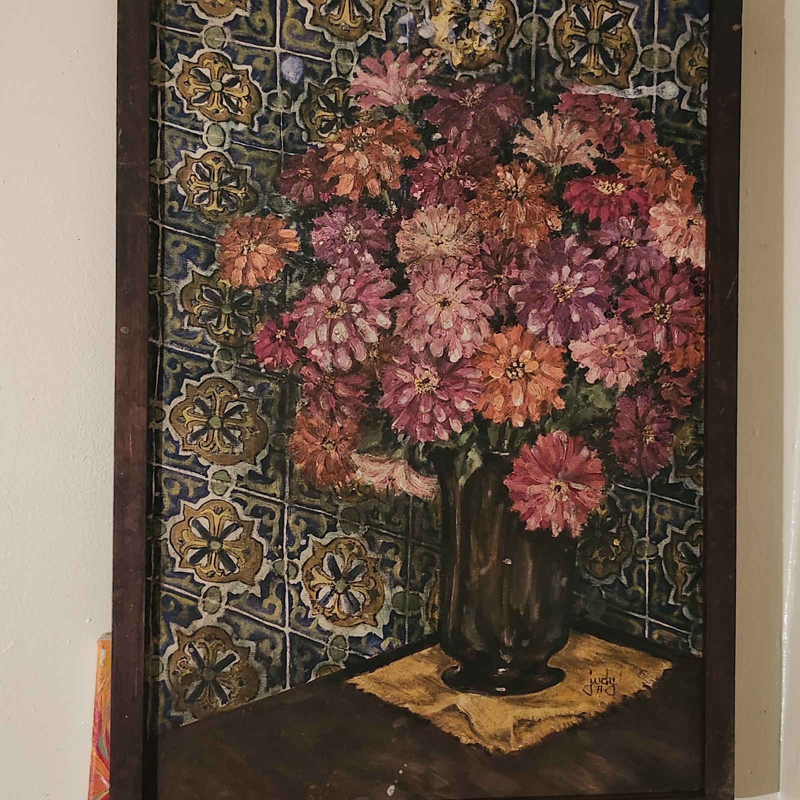Floral 1920s Judy Singed Painting