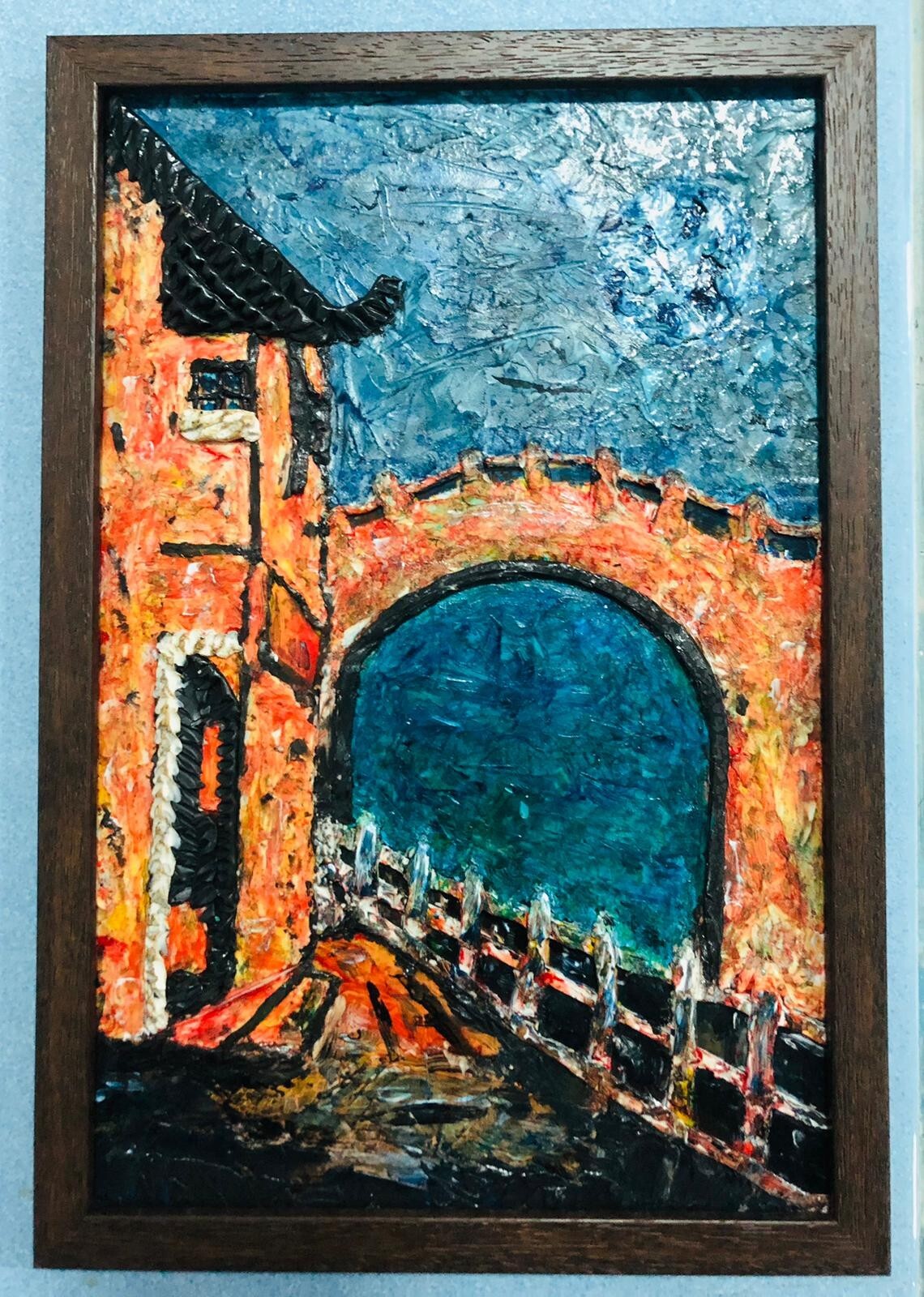 oil painting on ceramic