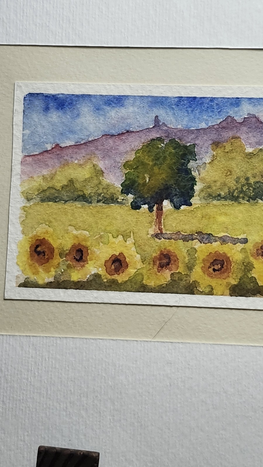 Tuscany Small Landscape Hand Painted Watercolor Original – Unframed M Vestri