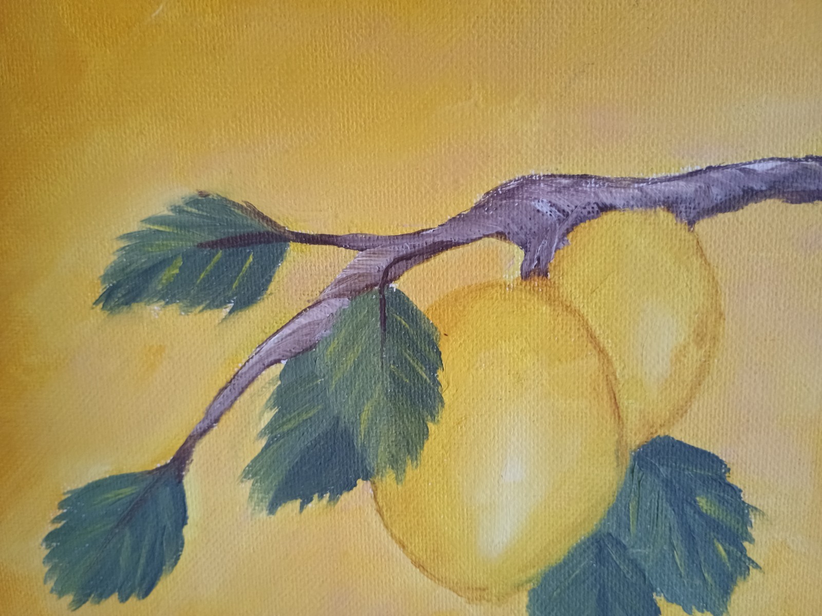 Still Life Lemons Lemon Branch Signed J J 9×12 Cottage Core Gallery Wall Art