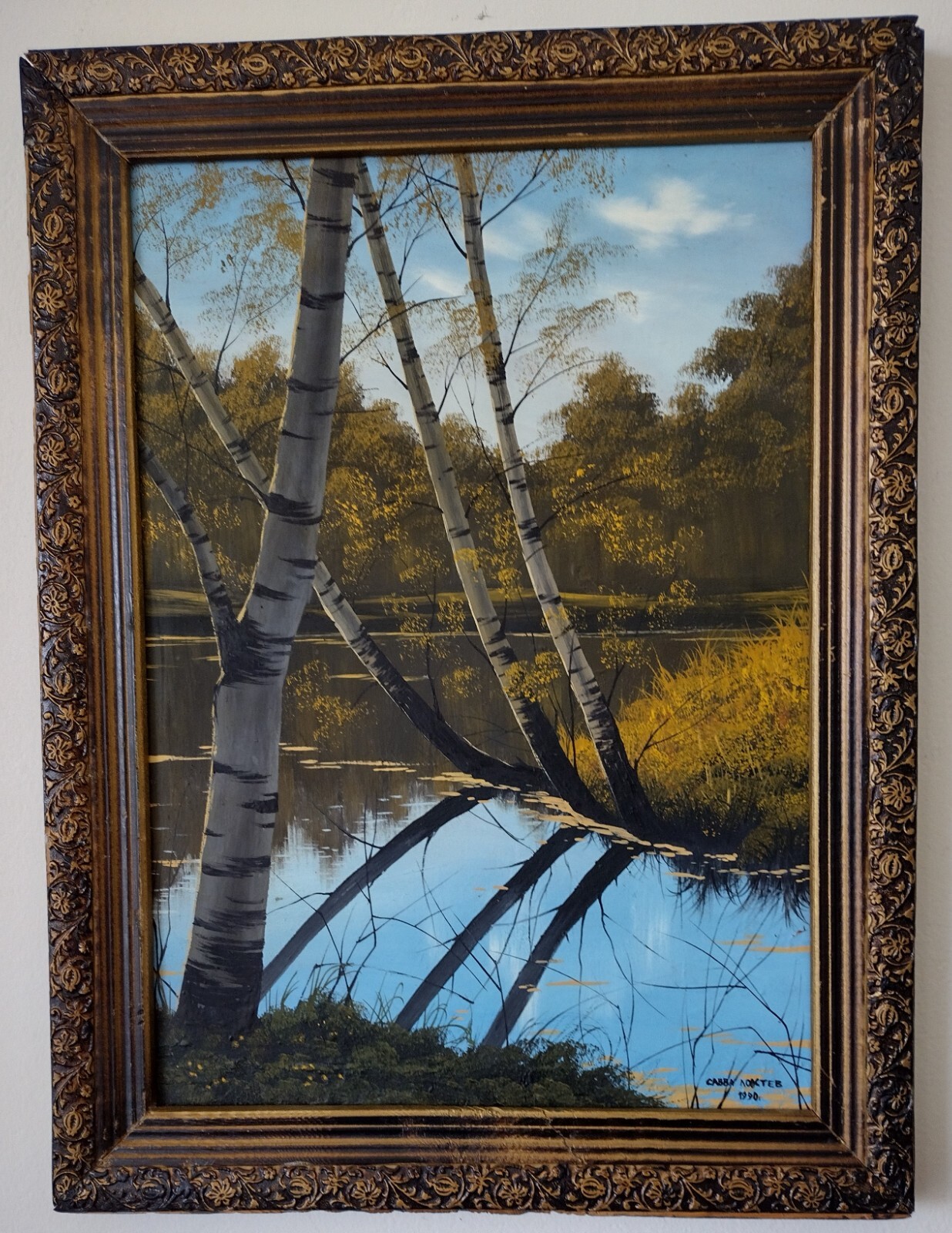 Original oil painting. Fall