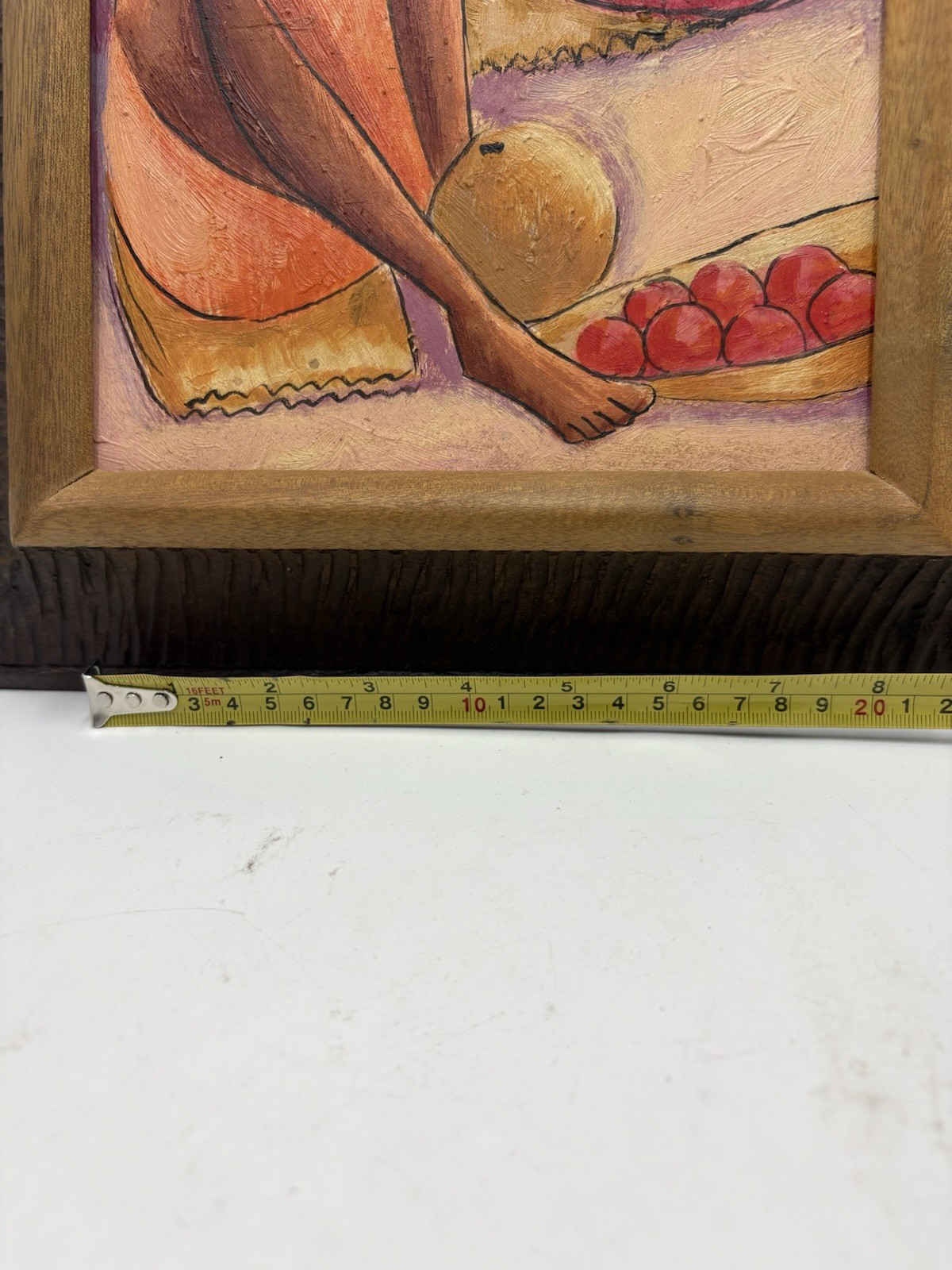 Vintage Mid Century Modern Haitian Oil Painting on masonite Petion Savain 8×16