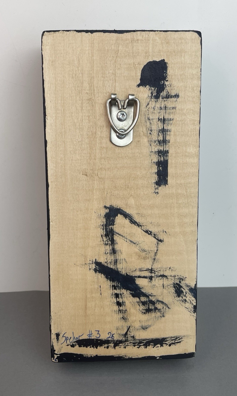 Blue Object, American Minimalist Painting Sculpture Signed