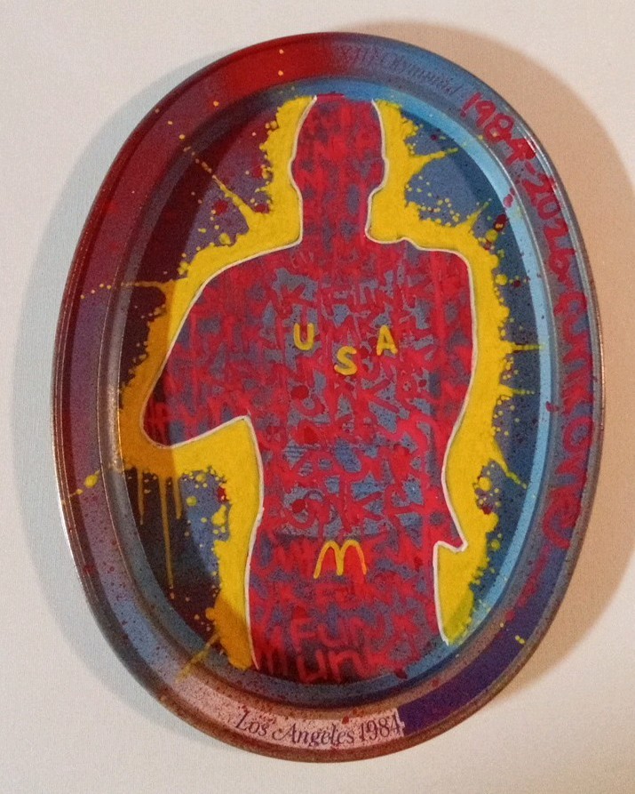 ORIGINAL GRAFFITI ART ON VTG 1984 PROMOTIONAL MACDONALD’S 11×8 INCH