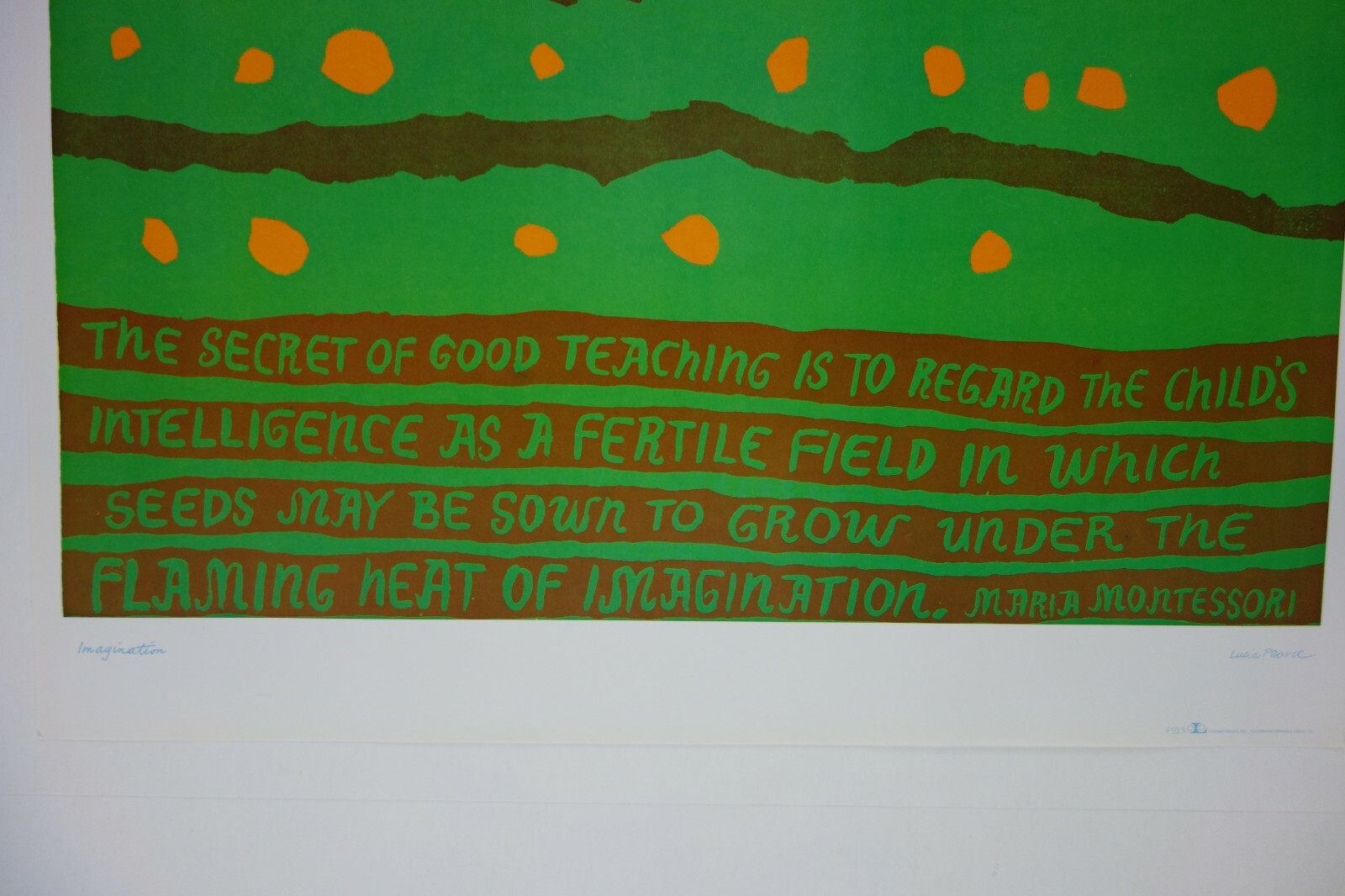 1968 Imagination Poster Lucia Capacchion Pearce LooArt #913 USA Peace Signed Art