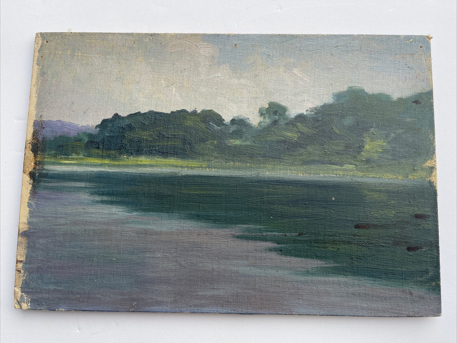 ANTIQUE AMERICAN BEACH IMPRESSIONISM SMALL GEM 19TH CENTURY TURNER STUDY ATTRIB.