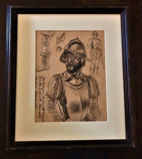 BEN MESSICK *ORIGINAL* – Charcoal Drawing Signed, from Artist’s Estate – Listed 