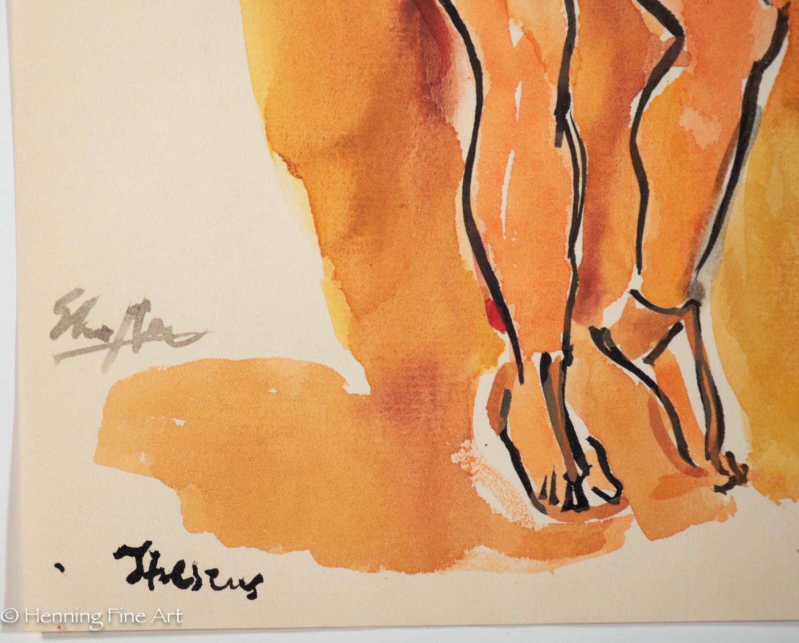 Beautiful Vintage Carl Shaffer Impressionist Painting Theatrical Theseus WPA 28