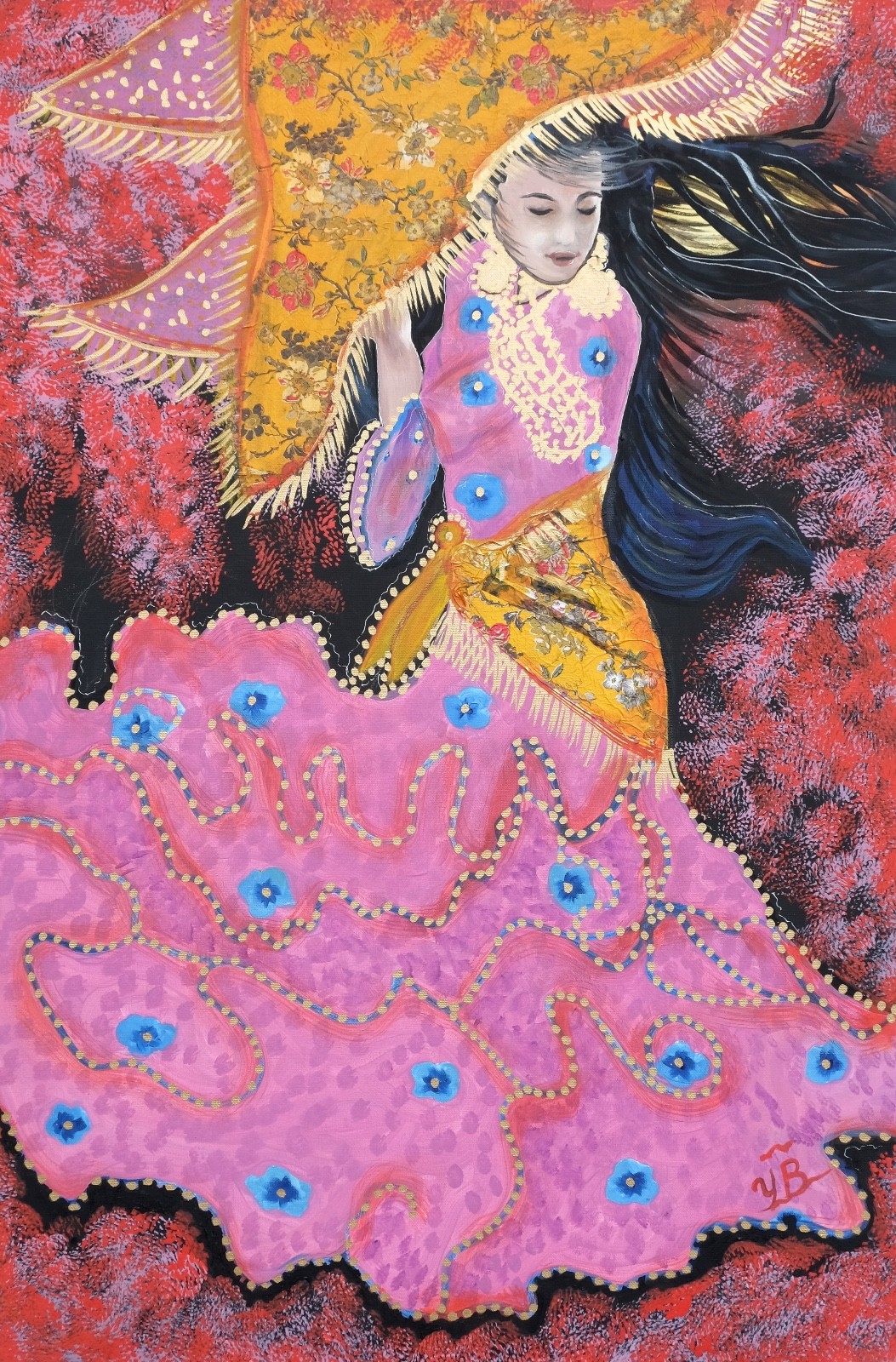 Art, Painting «Dance of The Gipsy» – Giclee on Canvas 22″x33″by Yelena Berzon