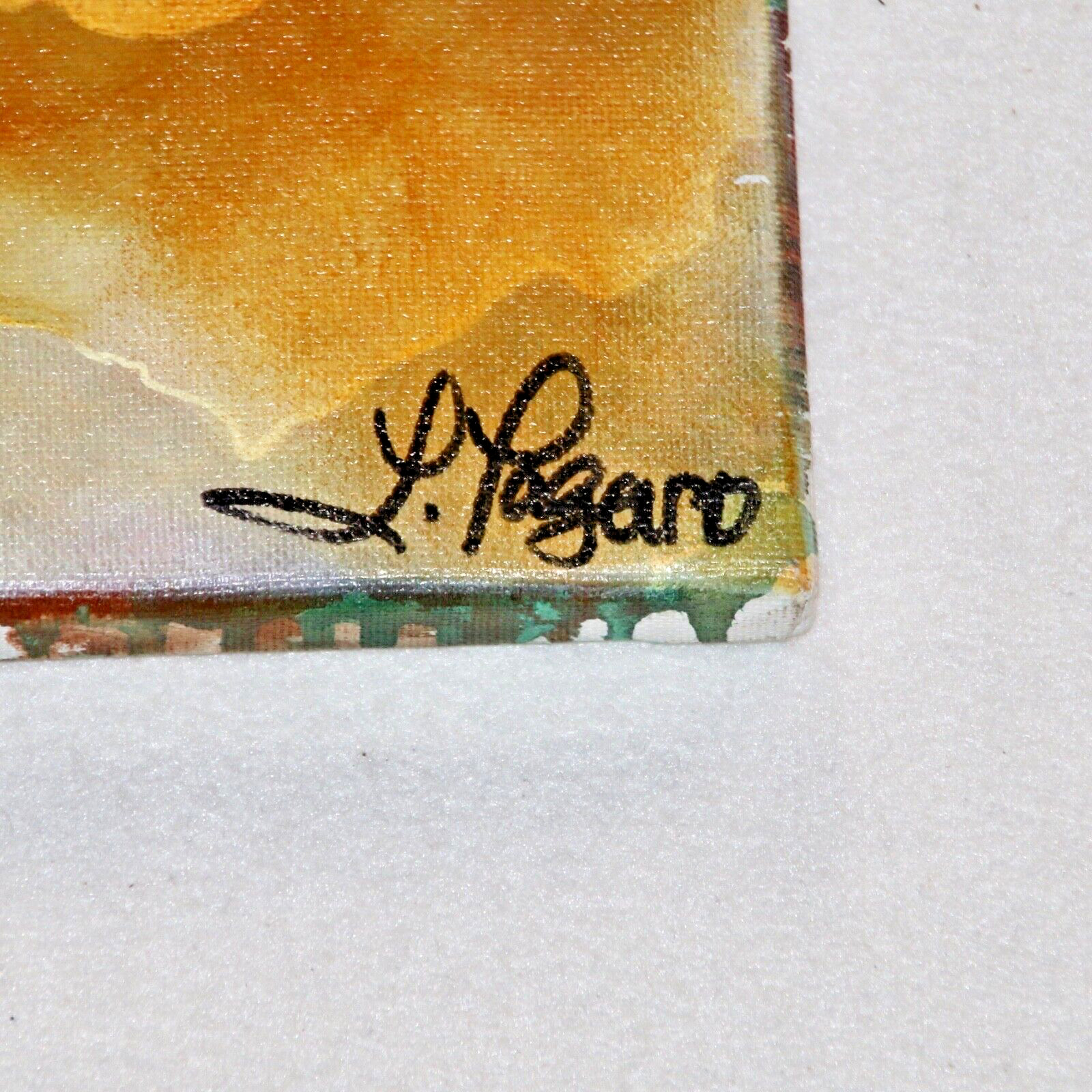 Signed J. Pagano Original 16″x20″ Abstract Oil PaInting of Outer Space, Nebula