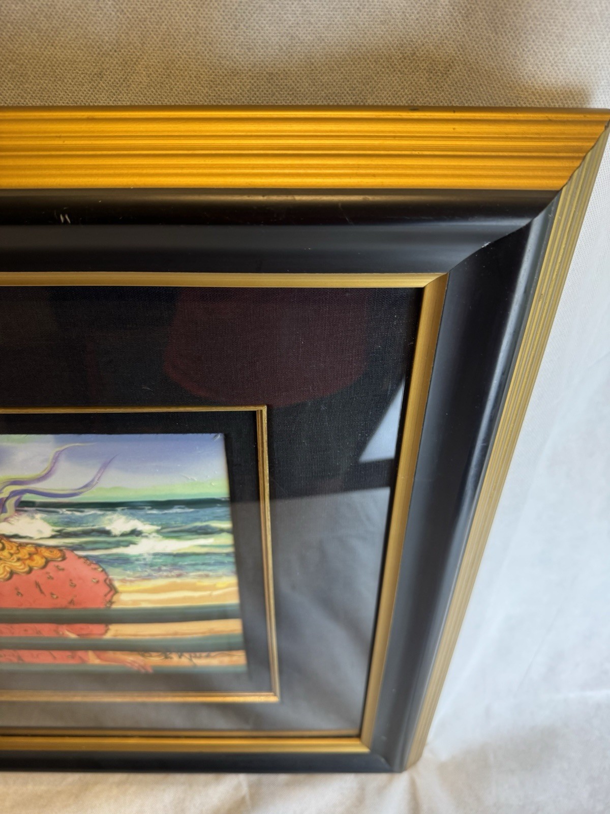 Otto Aguiar Giclee “The Newspaper” Painting Art COA Framed 22”x26”