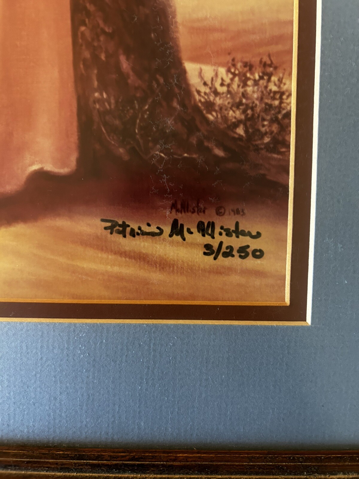 Pat McAllister Signed & Framed Print 21 1/2w X 27 1/2 L ..3/250 Dated 1983