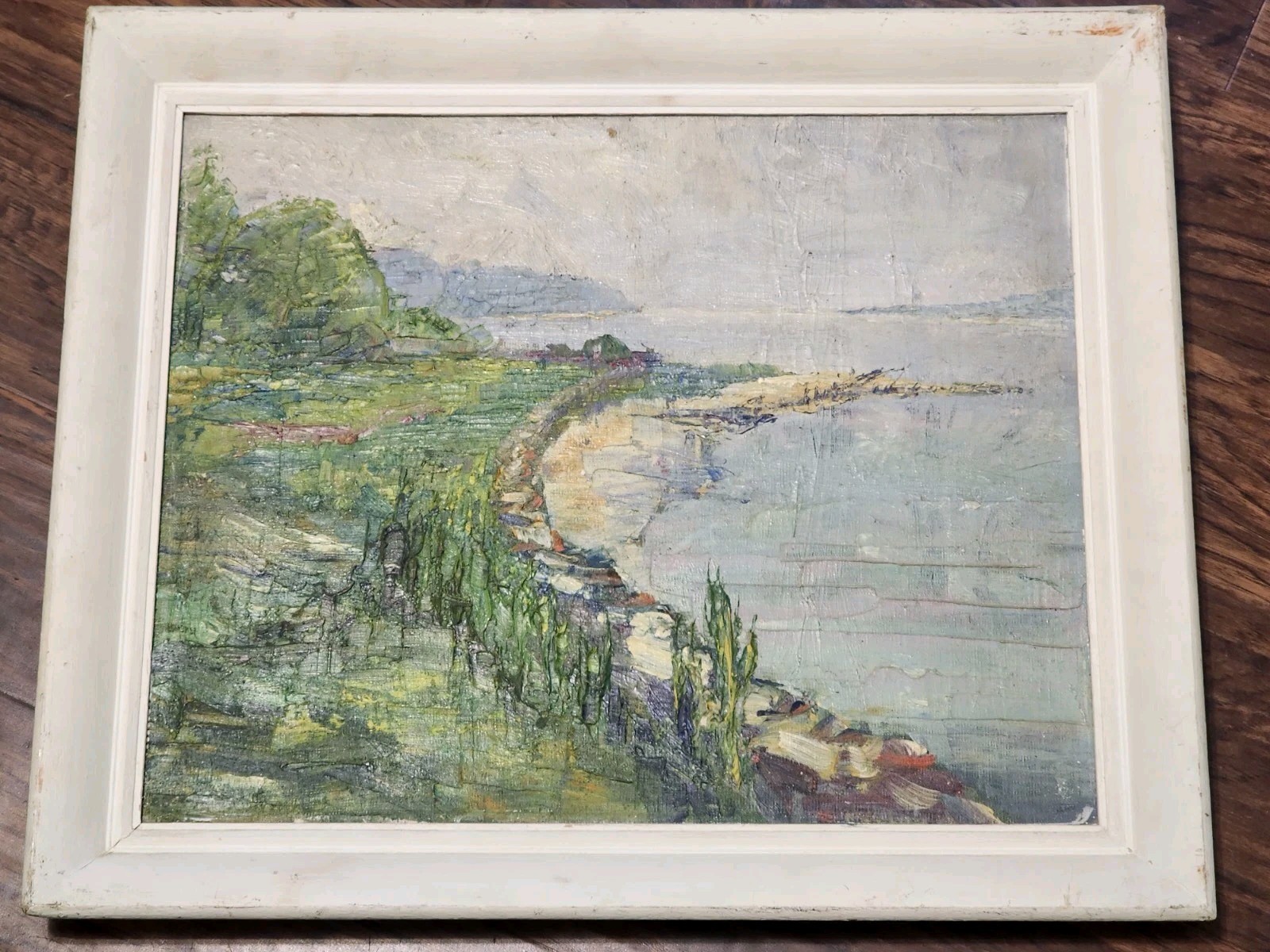 1955 ORIGINAL FERDINAND WARREN COASTAL OIL PAINTING MISSOURI LISTED ARTIST