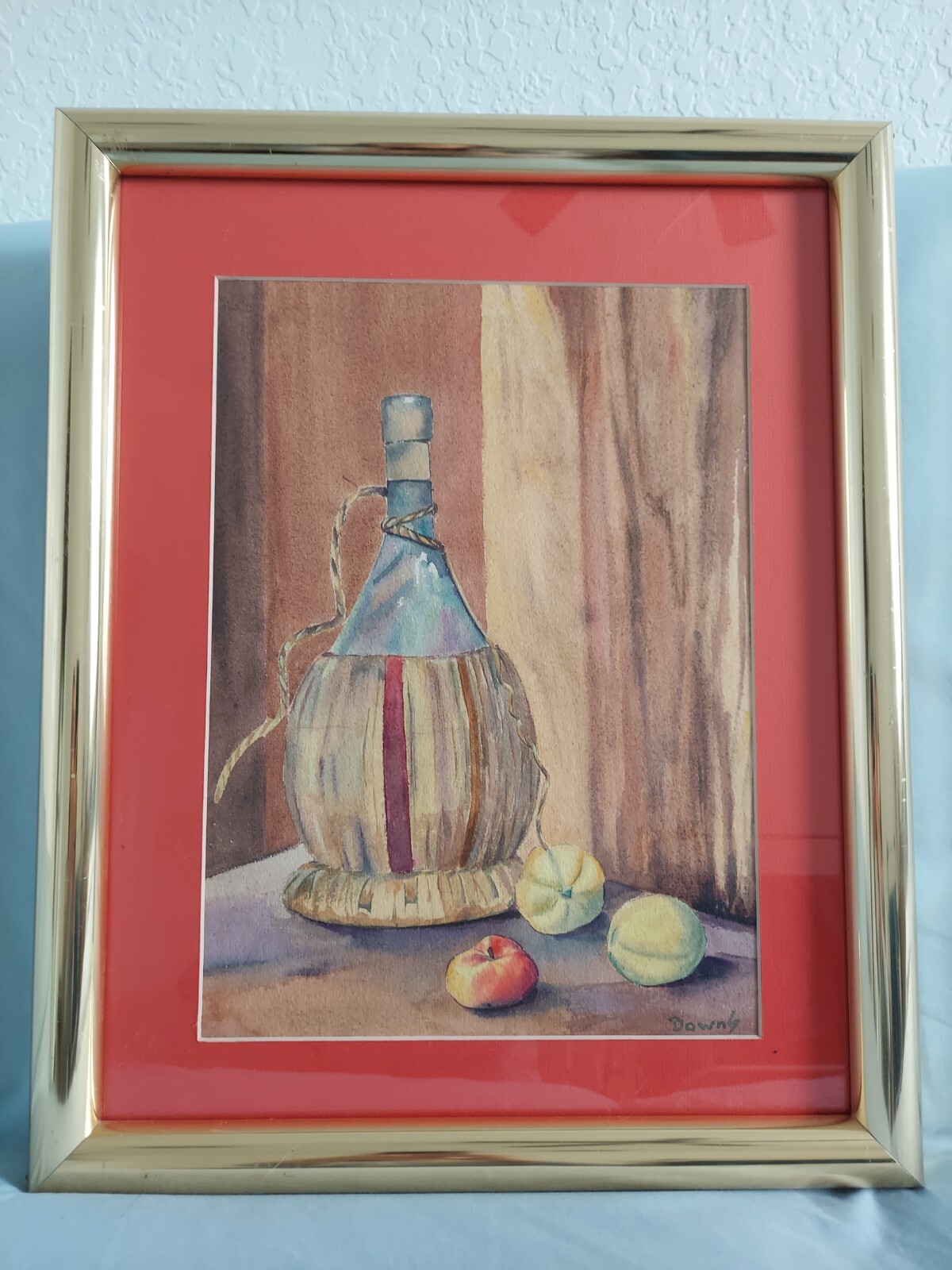 Jane Downs Carter Original Watercolor Still Life Signed Framed Painting 16″×20″H