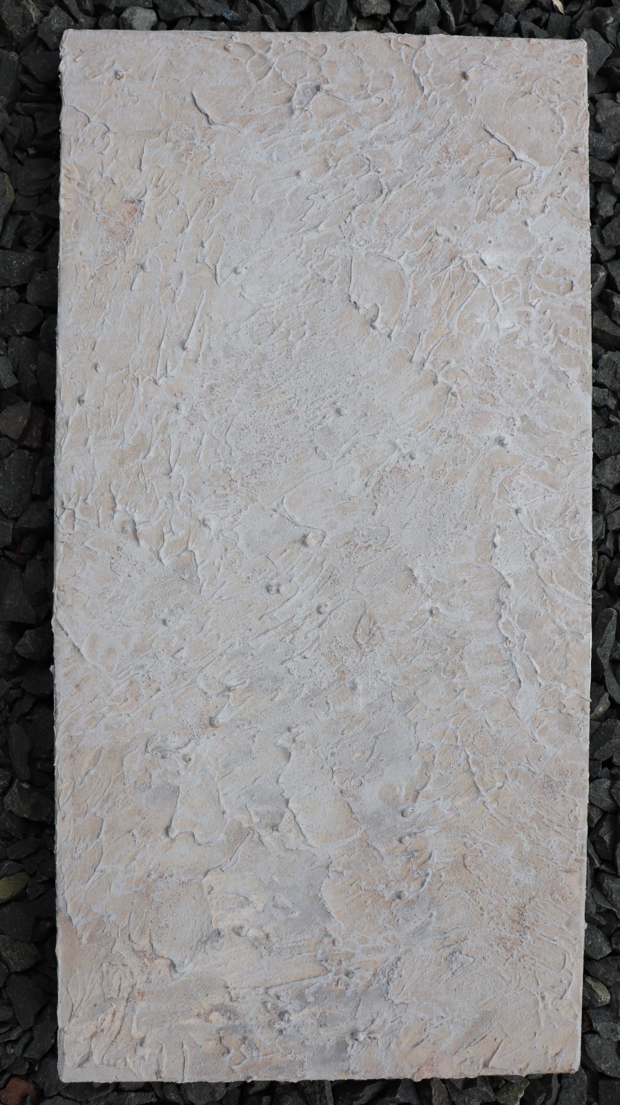 Neutral Textured Painting Original Abstract Beige Wall Art Japandi Canvas 10×20