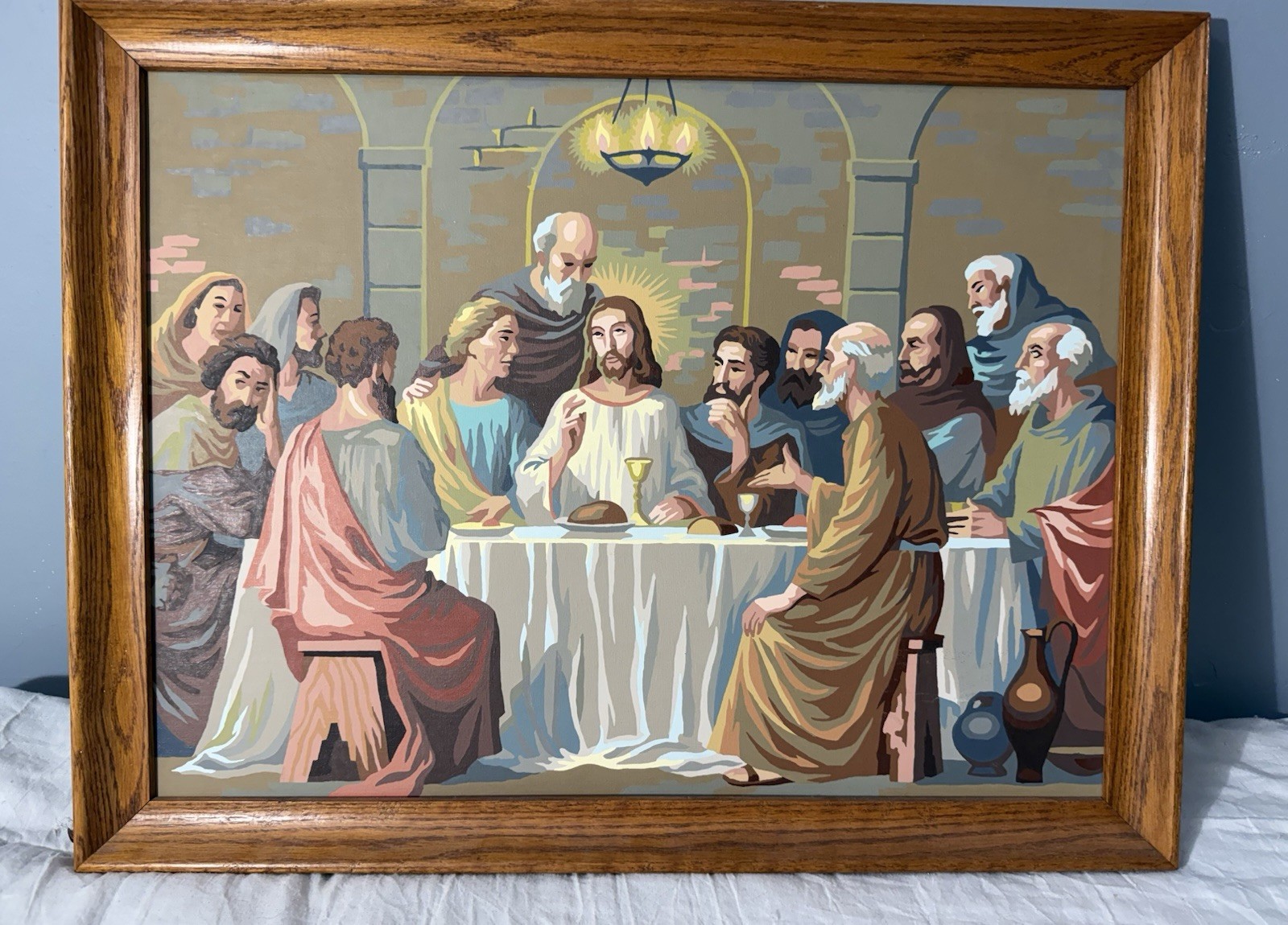 Vintage 1959 Paint by Number The Last Supper 26-1/2” x 20-1/2” Framed