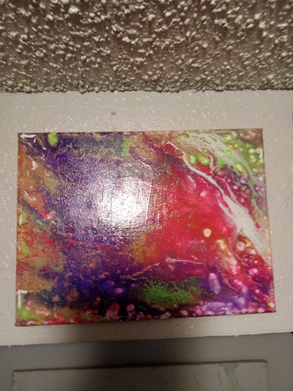 Original Artwork: Epoxy Resin and Acrylic Painting in Shades of Blue and Brown