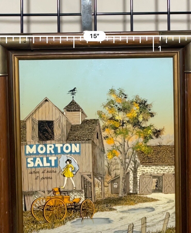 Vintage H. Hargrove Framed Giclée Painting Morton Salt Barn
