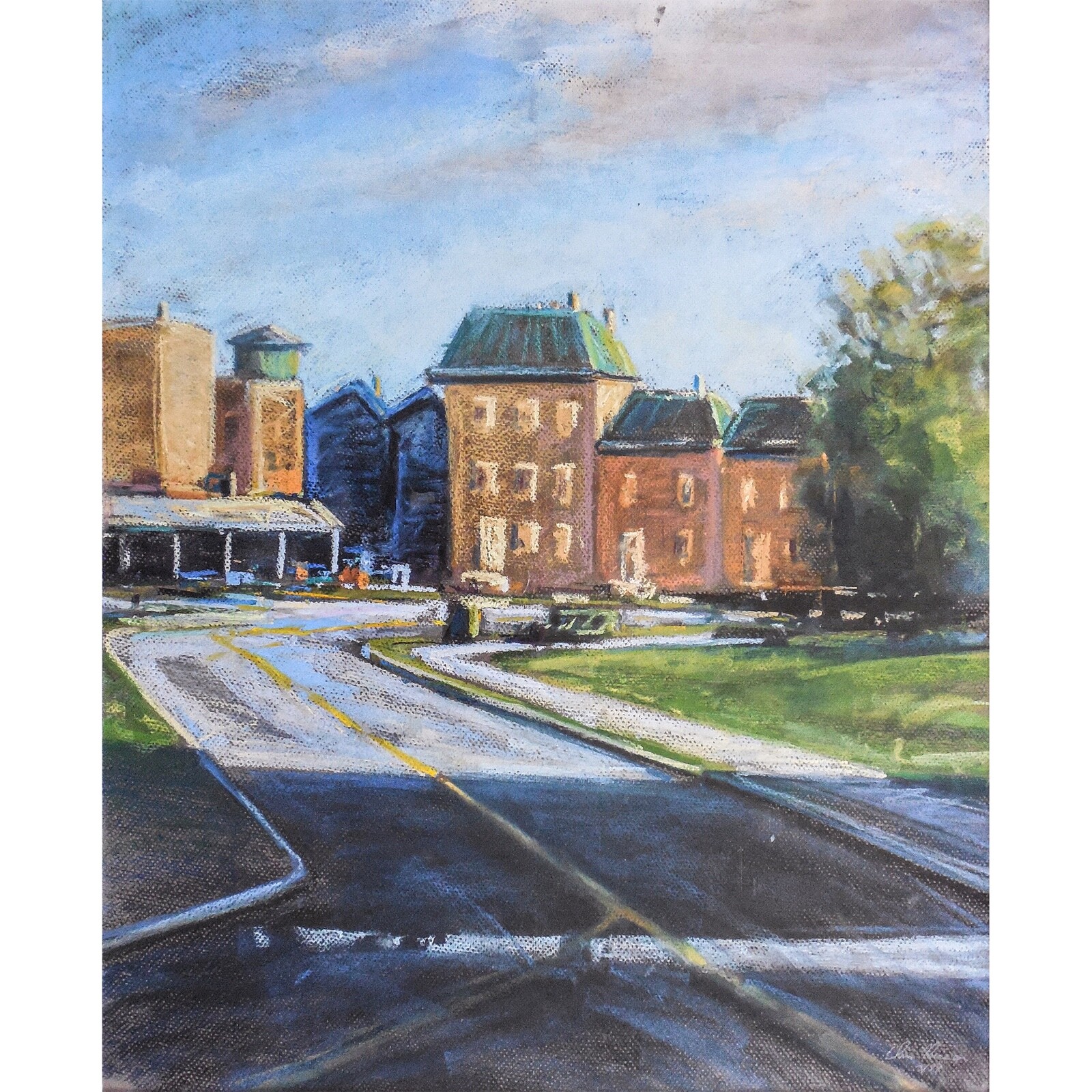 Chris Nissan «City Landscape» FINE Original Pastel. Award Winning PAFA Artist