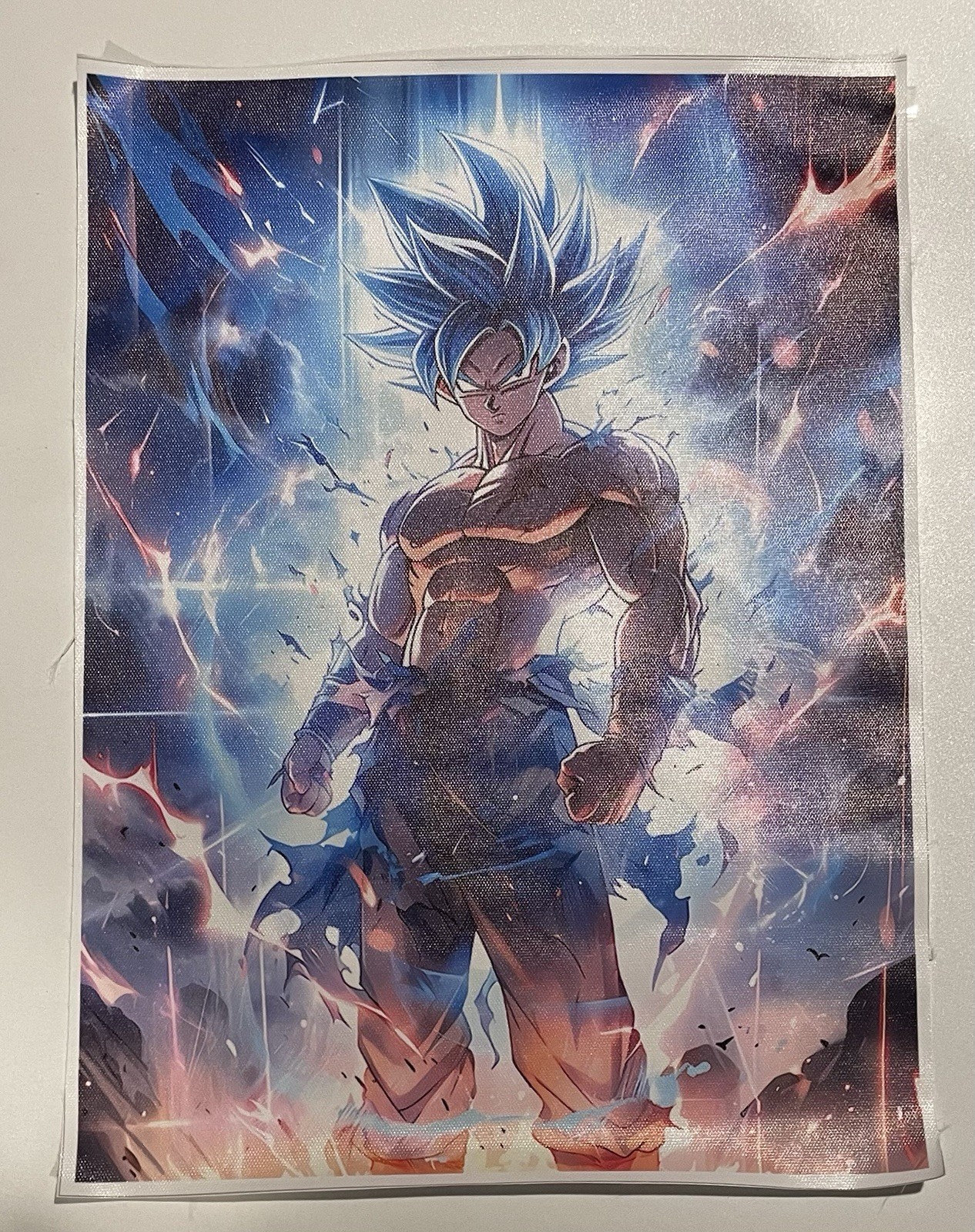 Goku SS Blue (Dragonball) 16in x 12in No Frame