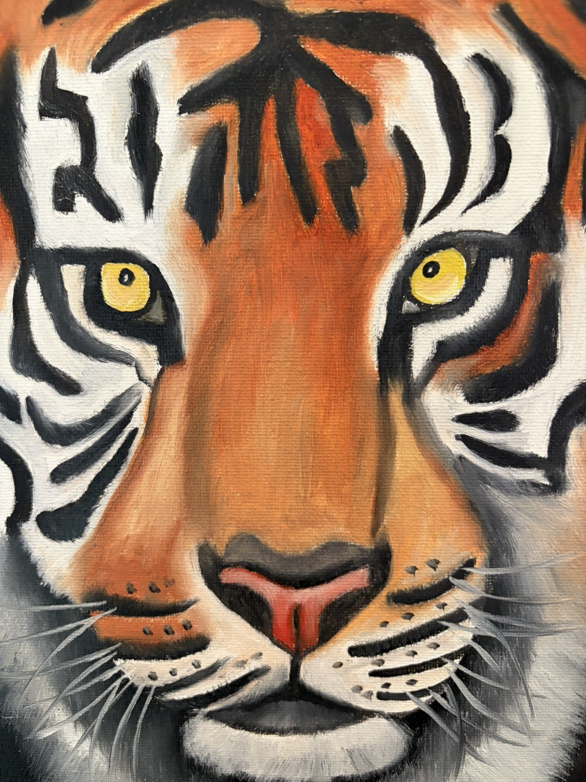 Original oil painting 11 x 14 inches gorgeous tiger signed canvas