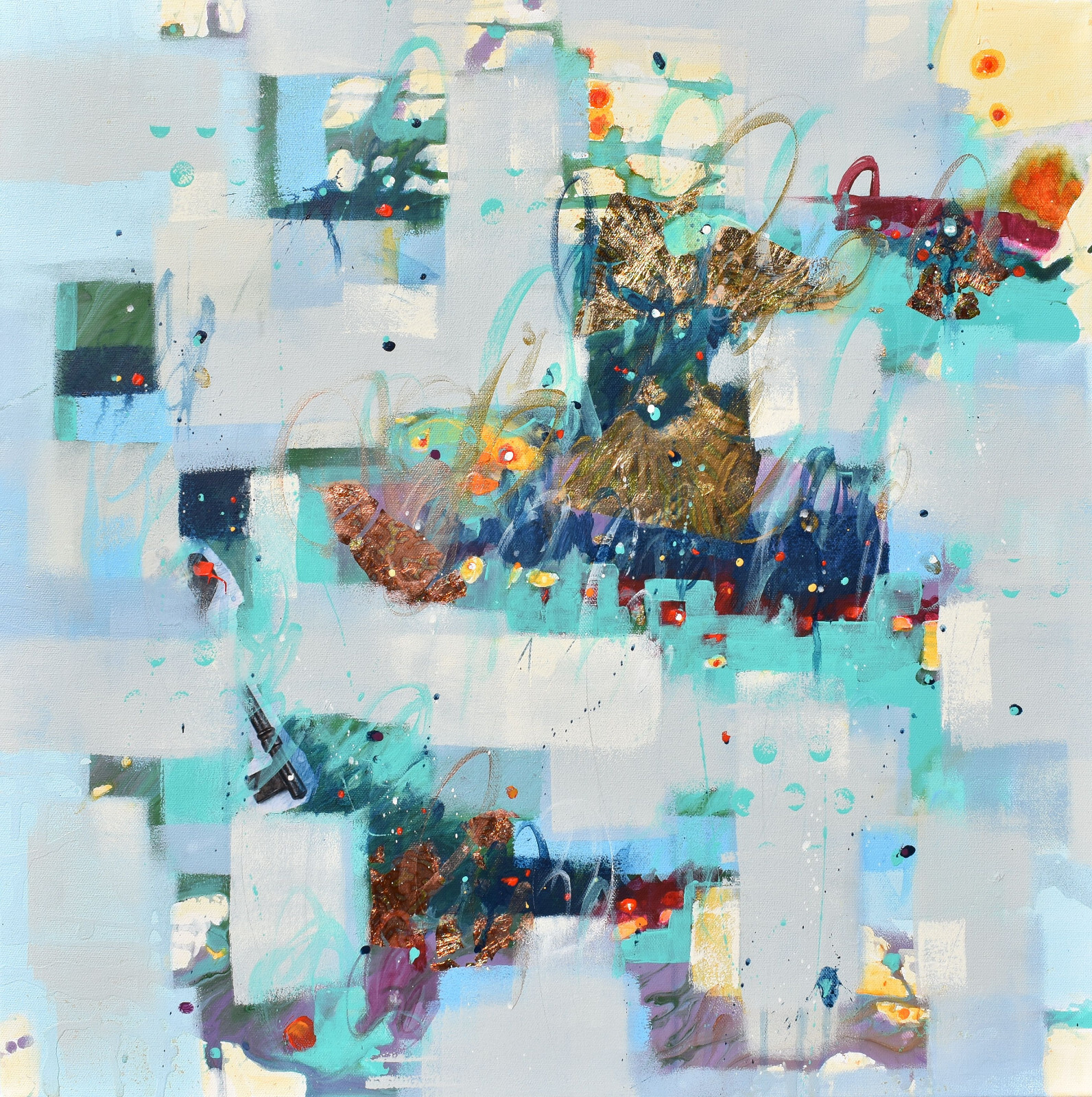 The Poetry of Light – Abstract art – 24 x 24 IN / 61 x 61 CM – Original