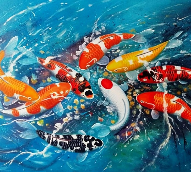 Koi Fish Painting Feng Shui Symbolism For Luck