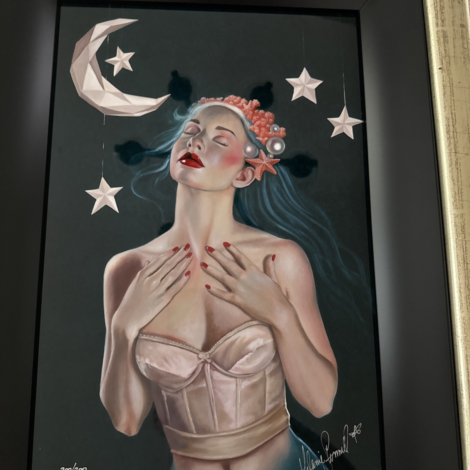 Melanie Stimmell Celestial Glow Dye Sublimation On Wood W/COA Professionaly