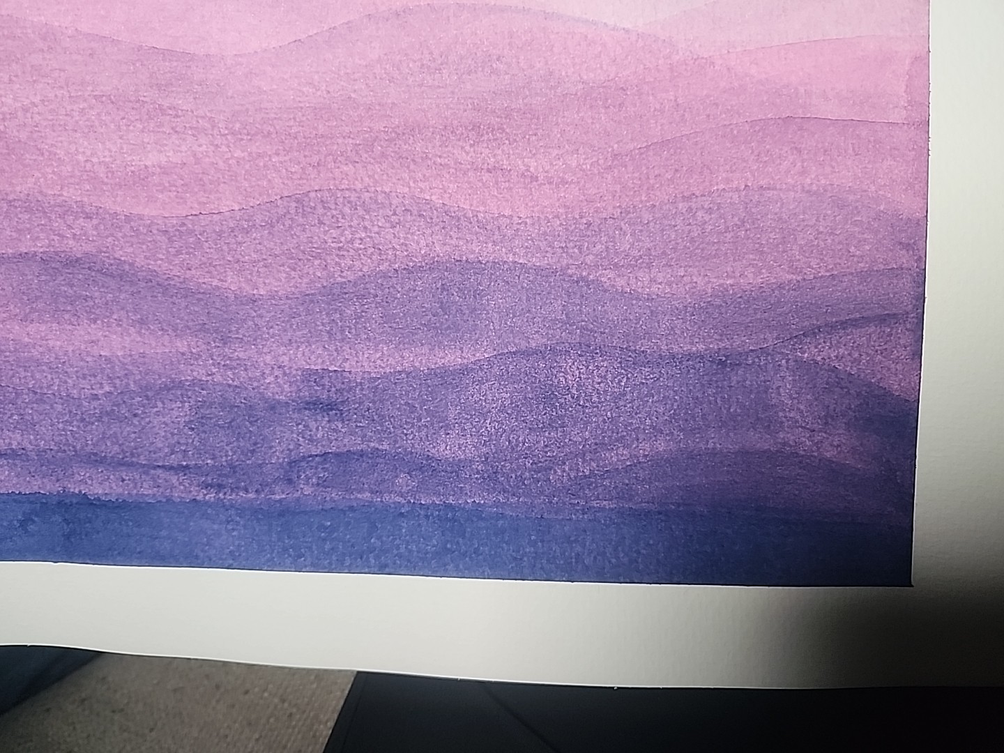 Purple Clouds- Original Abstract Watercolor Painting On 140lb Watercolor Paper