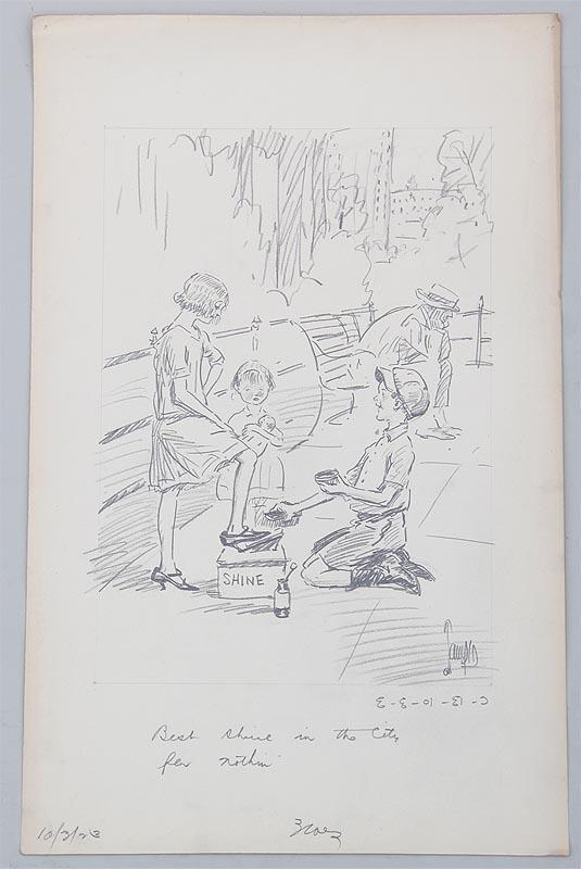 HARRY C TEMPLE American Illustrator «Best Shine in the City for nothing» dated
