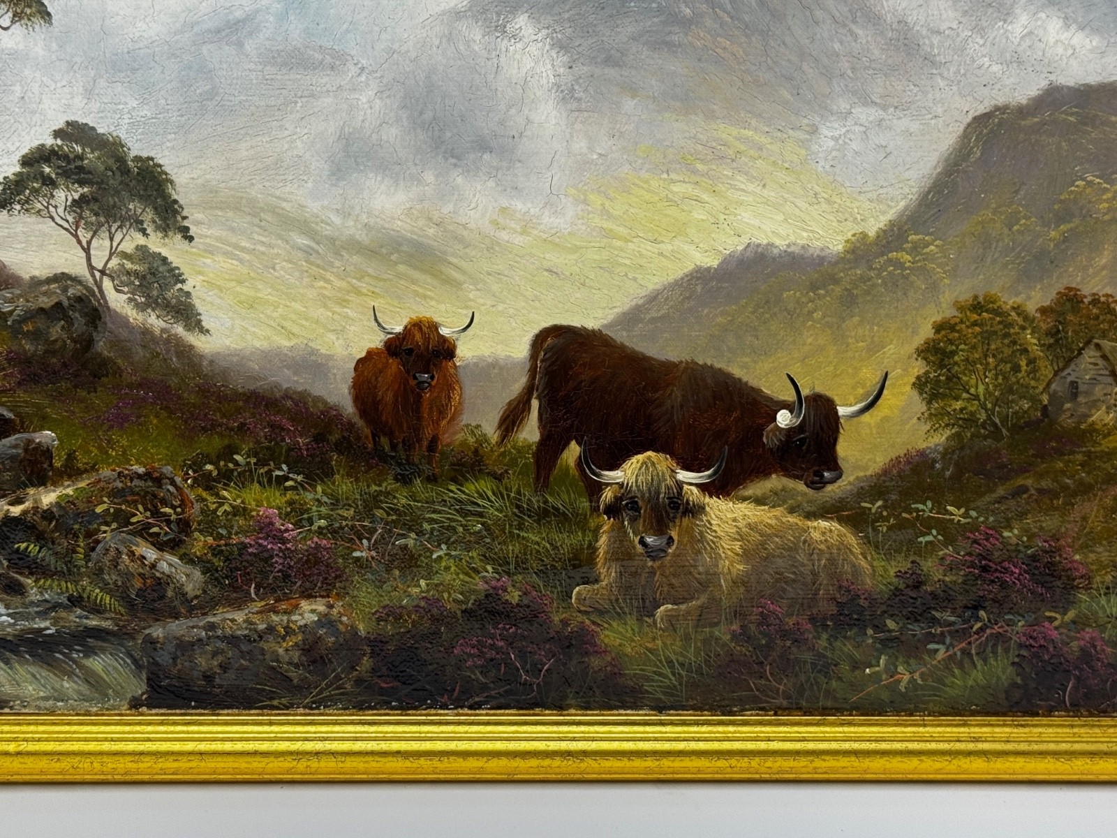 Painting ⛰️ Ben Lawers First Light Morning Mist Highland Cattle Beside Loch Tay