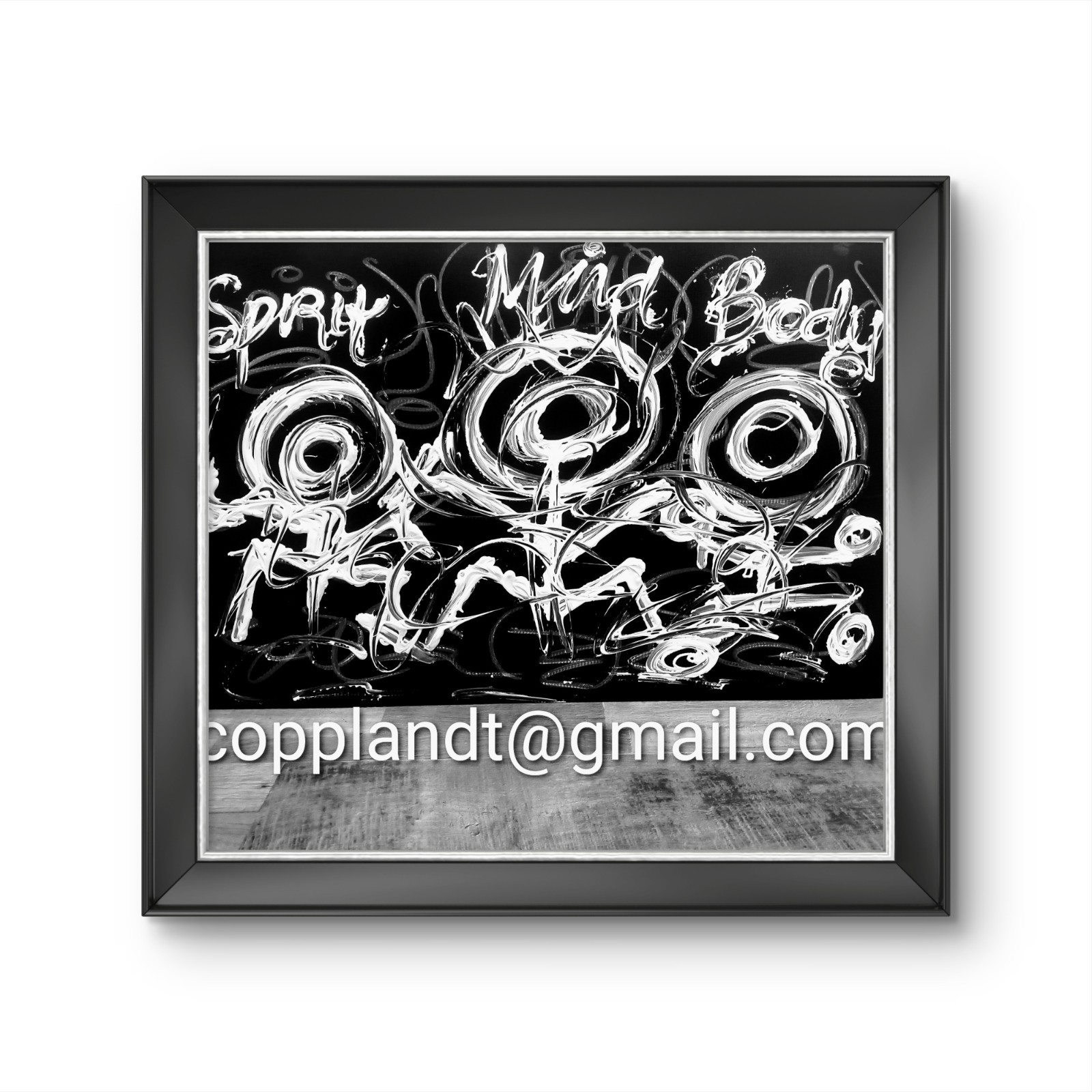 Trey Coppland, Mind Body Spirit Abstract Acrylic, Cardboard, 20×30 in, 2026, Si…