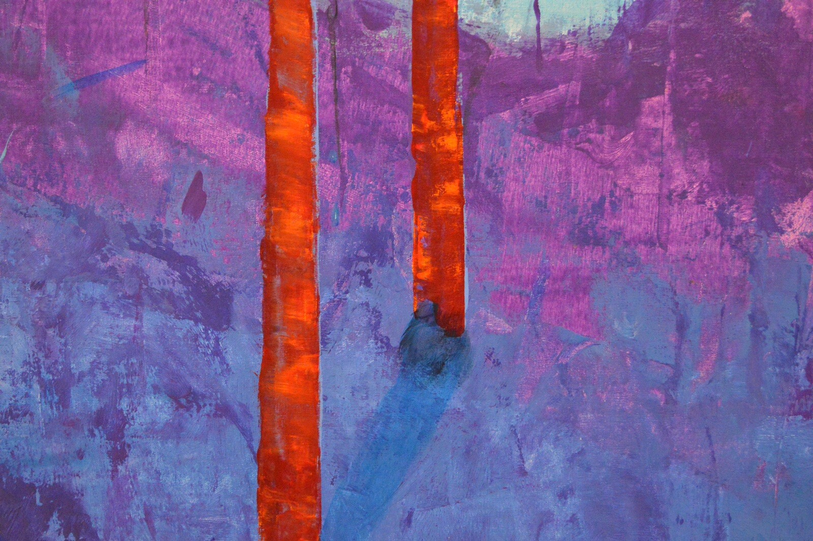 Mark Little original￼ canvas￼￼￼ Painting 81” X 62” XL (6ft. 9in)Abstract Landsca