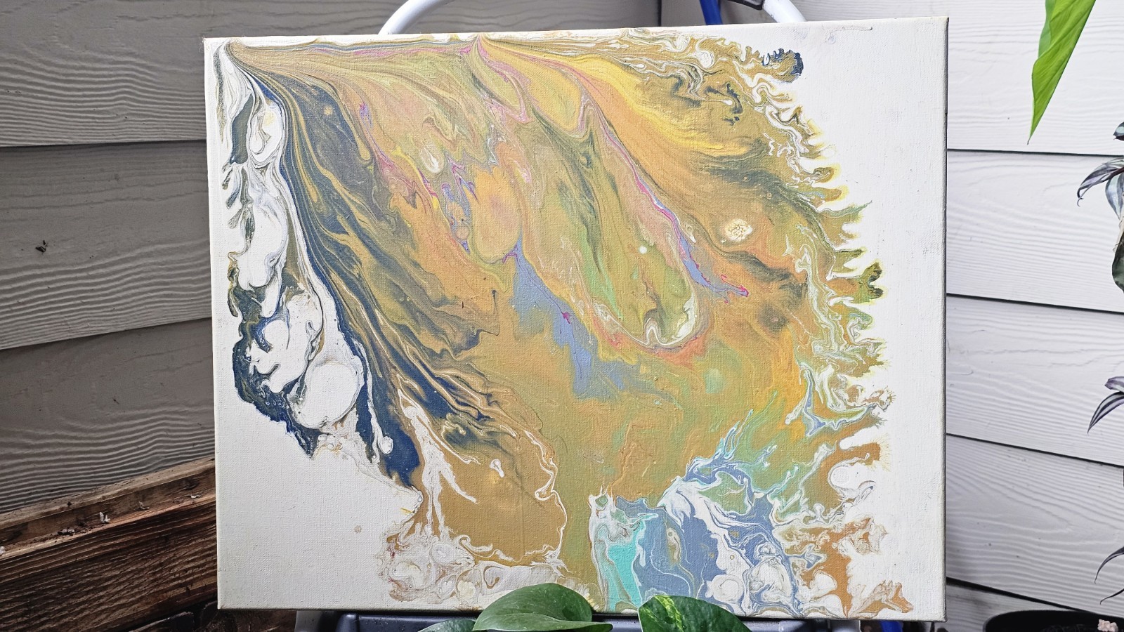 Abstract Painting Wall Art on Canvas – Unframed Abstract Style, Single Piece