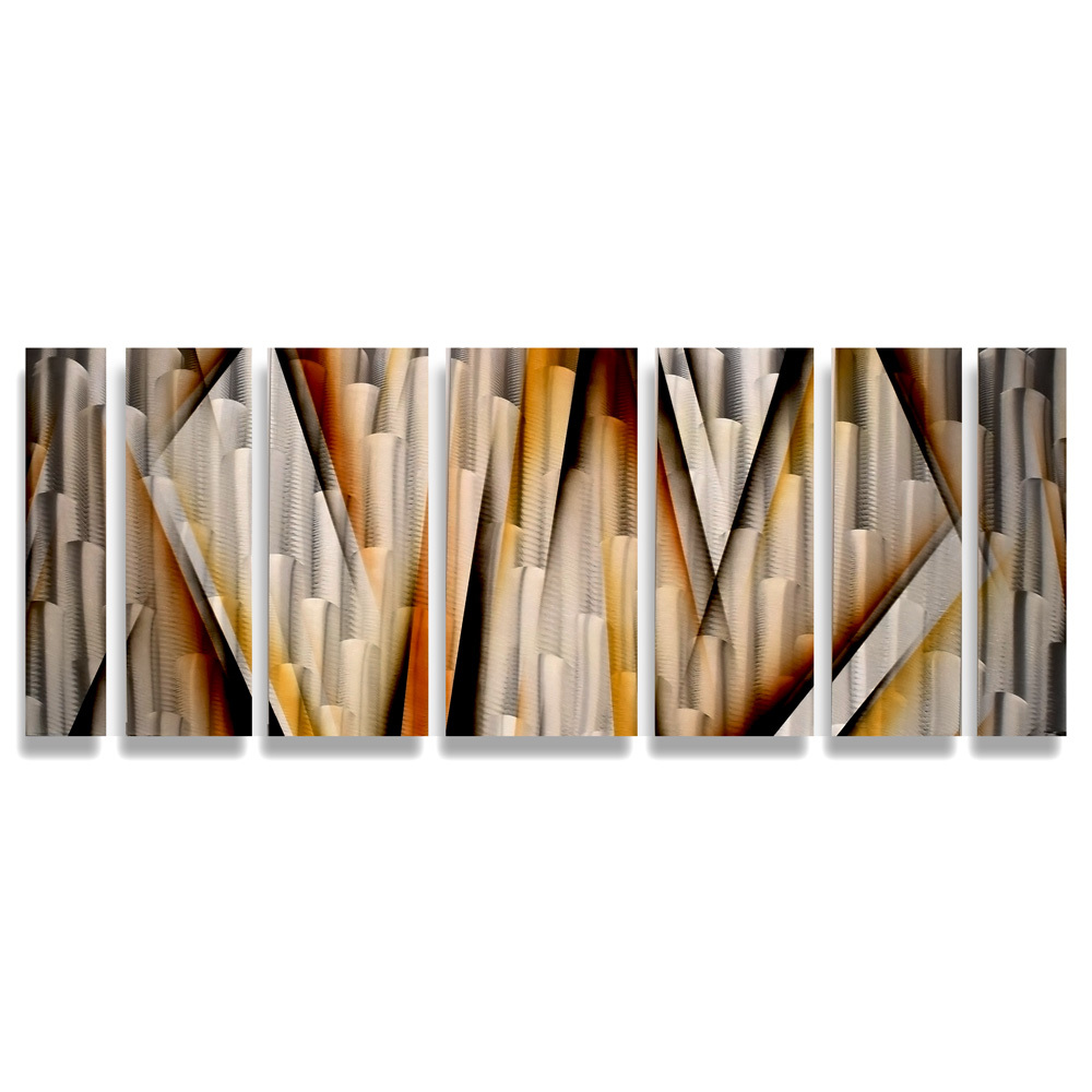 Modern Contemporary Abstract Metal Wall Art Sculpture Brown Painting Home Decor