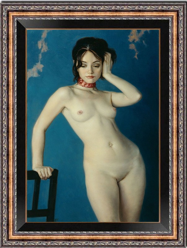 Original Chinese Nude Woman Female Figures Oil Painting Portrait Art Decor