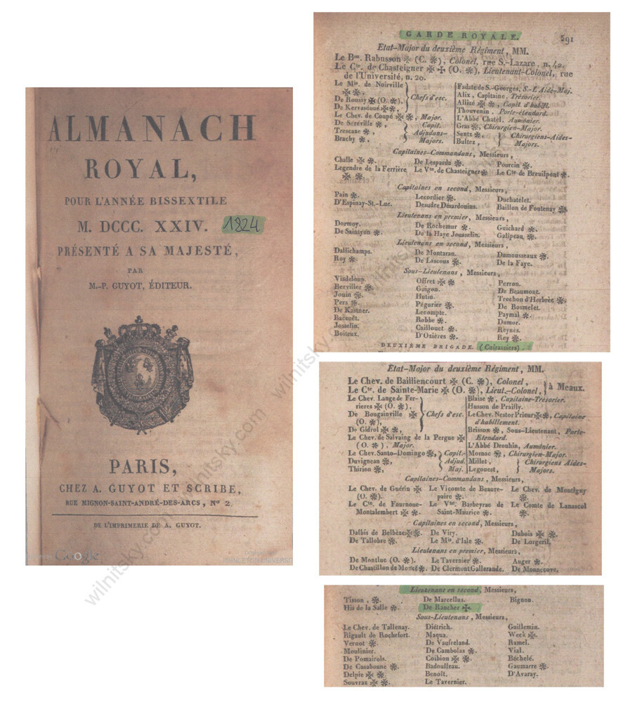 «Lieutenant Amédée de Rancher (2nd Cuirassiers of the French Royal Guards)»