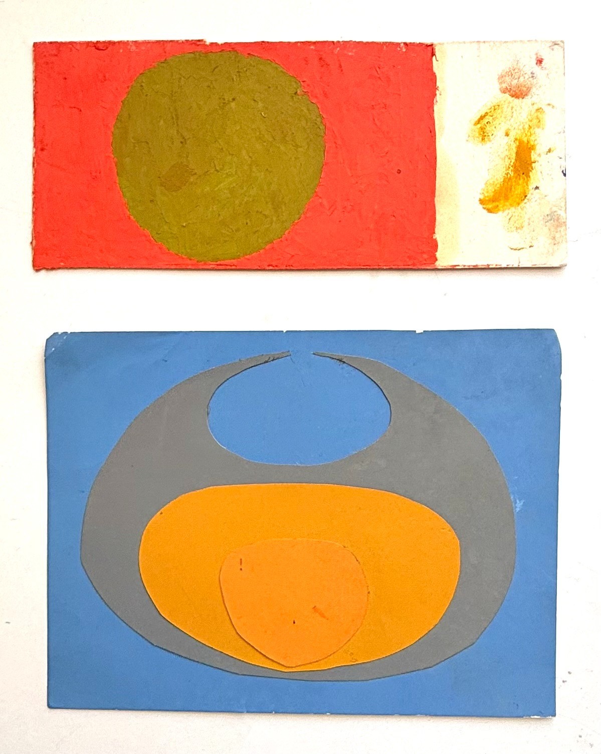 Two small Abstract studies by Oli Sihvonen from the 1960’s student of Albers