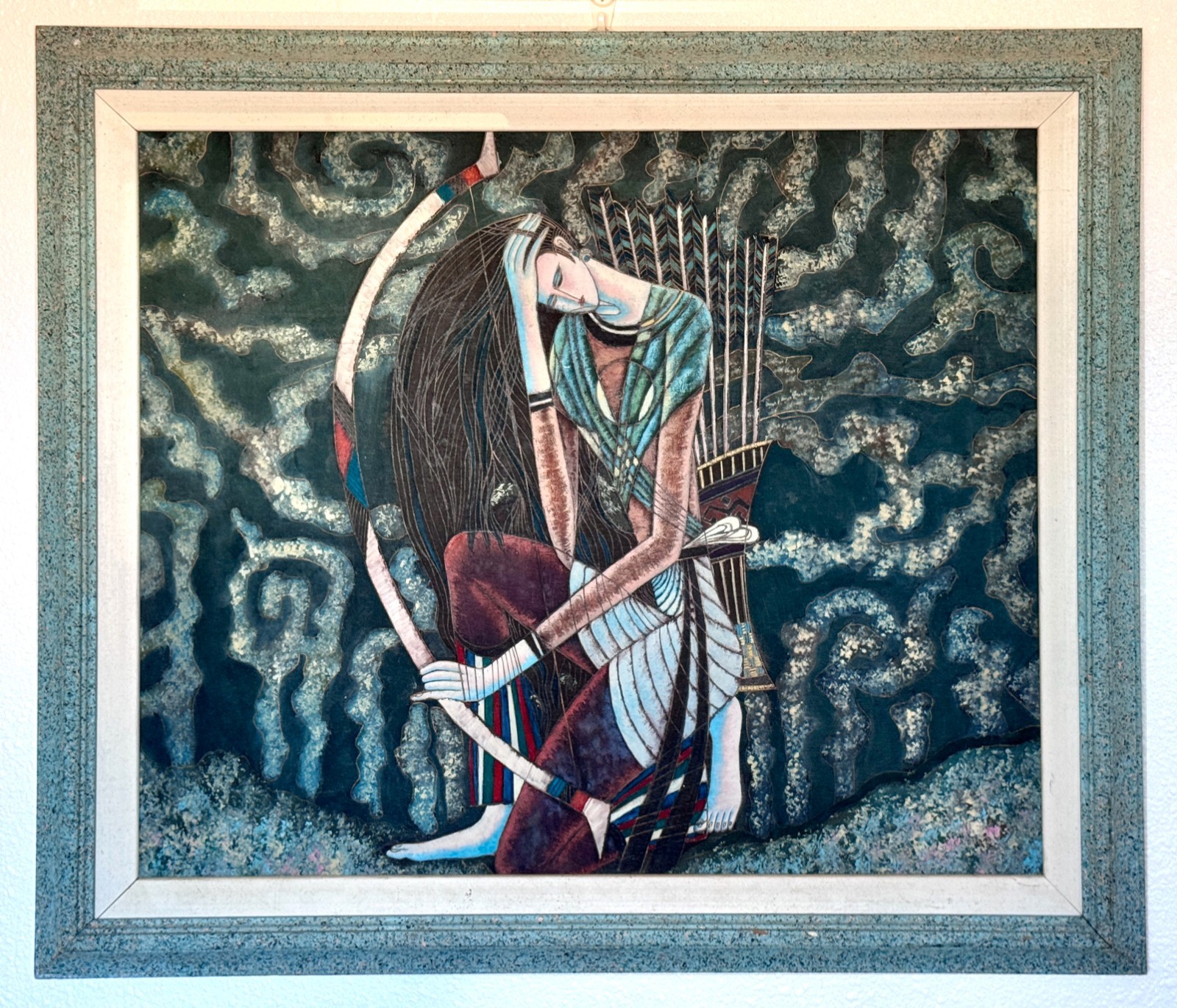 Fine Art Painting After Ting Shao Kuang Eyes of Prey Yunnan Style Canvas Art