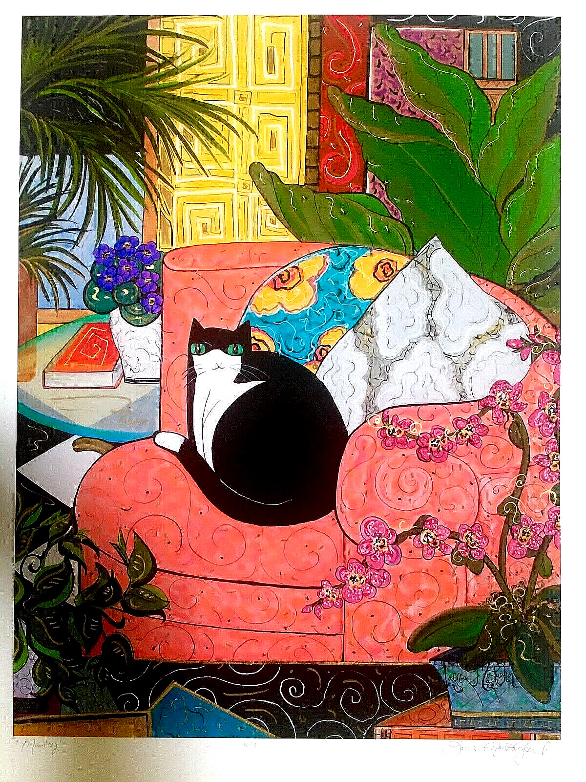 VTG «MARLEY» LAURA MOSTAGHEL SIGNED GICLEE ON PAPER ARTIST PROOF H/C 29″X22″