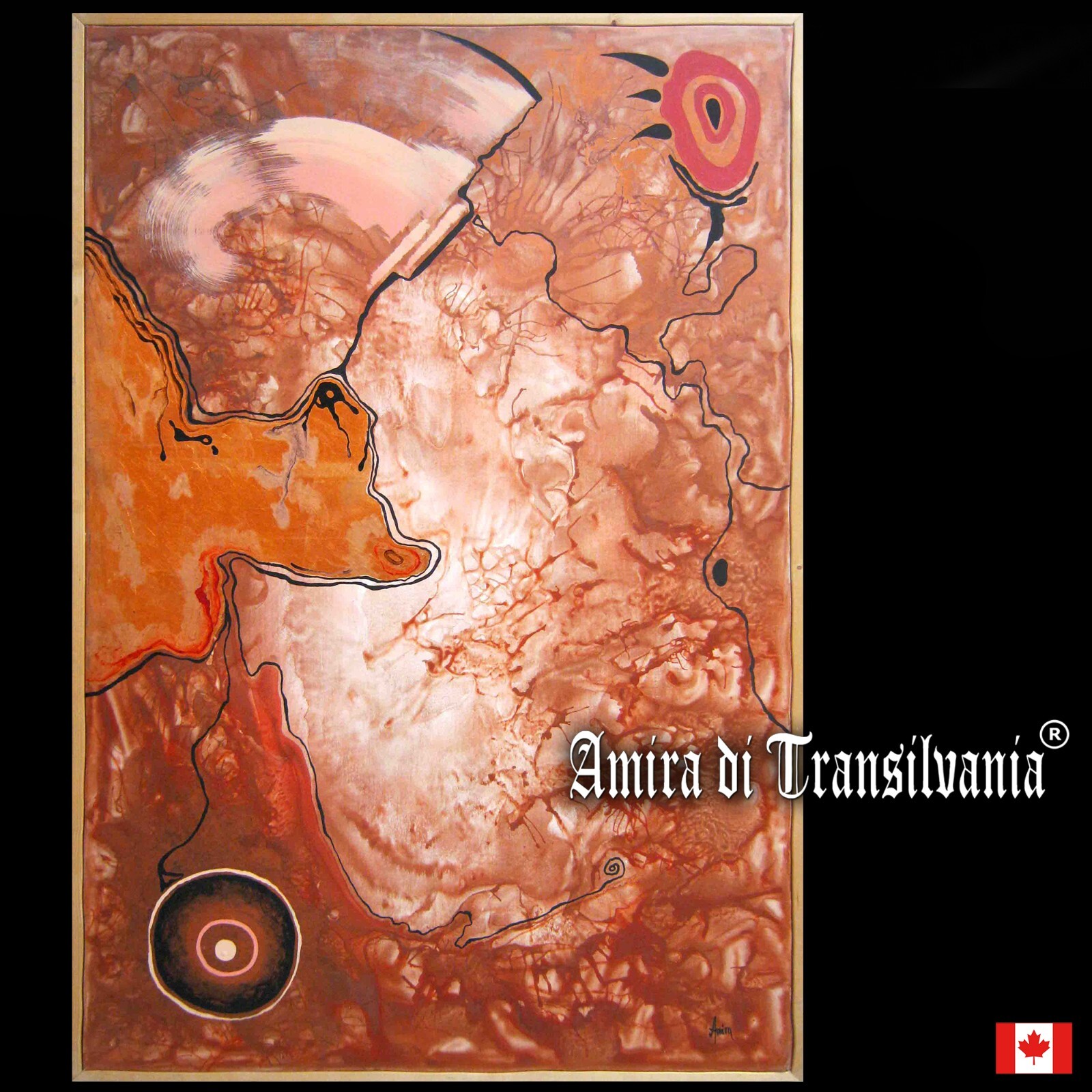 contemporary abstract art painting original landscape planet sun universe cosmic