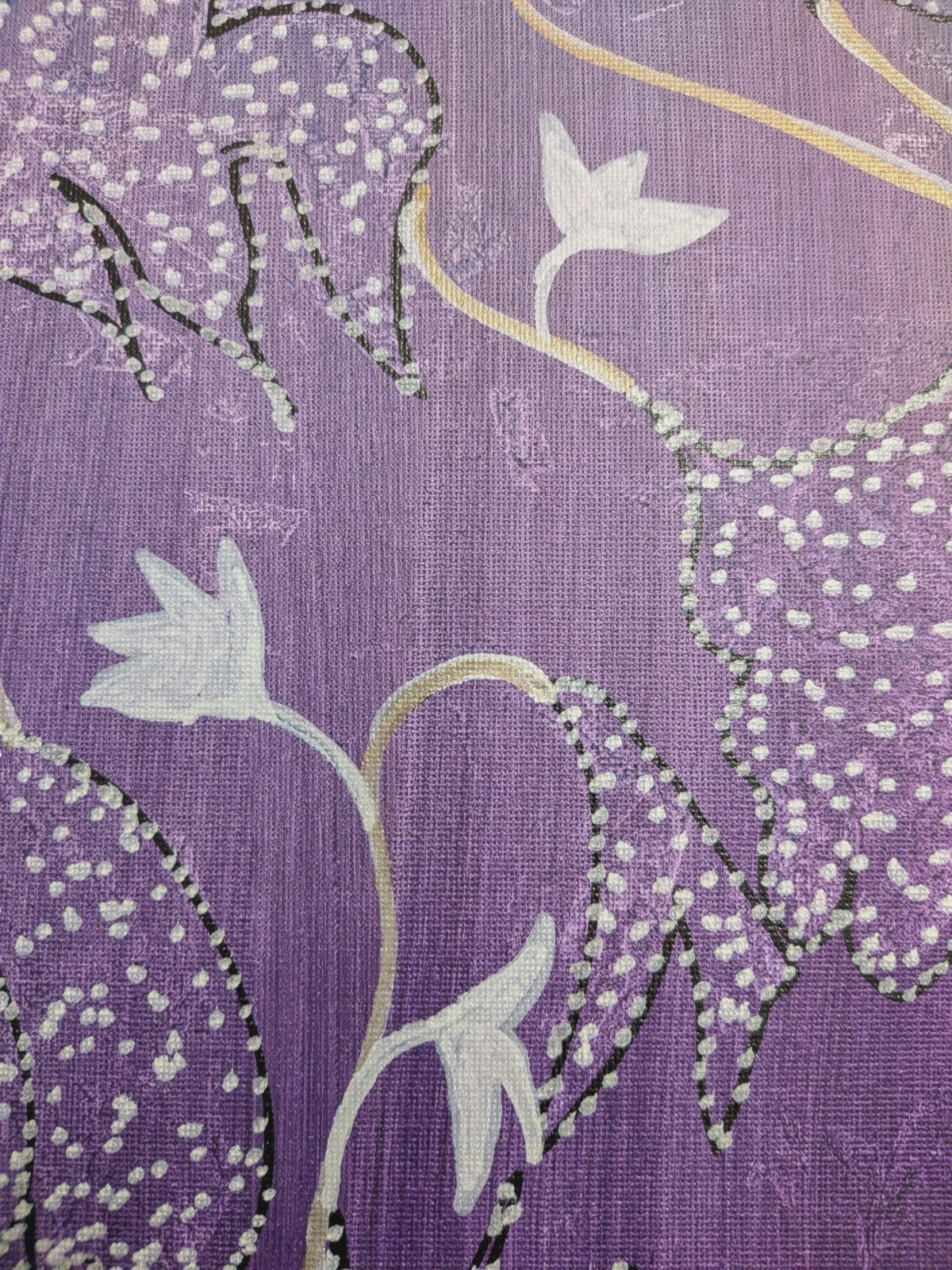 Purple Flowers Original Painting 11×14 Abstract Expressionist Canvas Wachtel