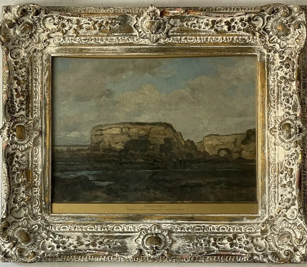LEONCE CHABRY OLD 19TH CENTURY FRENCH IMPRESSIONIST LANDSCAPE OIL PAINTING 1850s