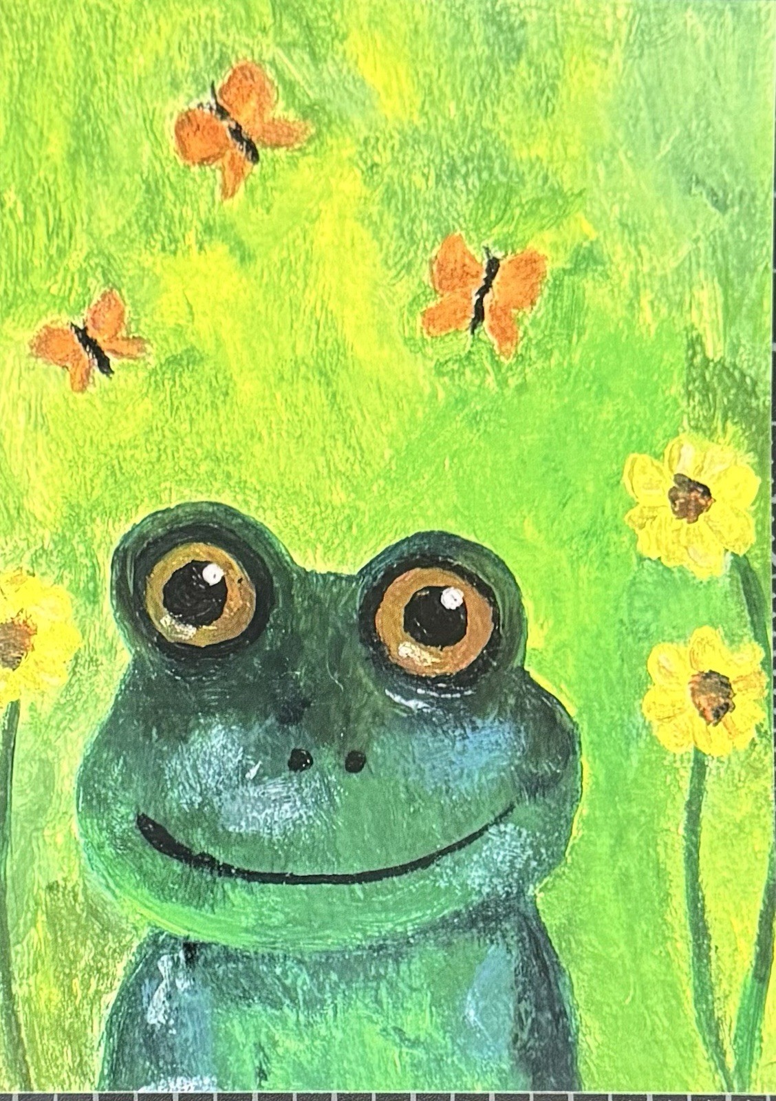 Frog Print ACEO Art Mail Club Print By Joy