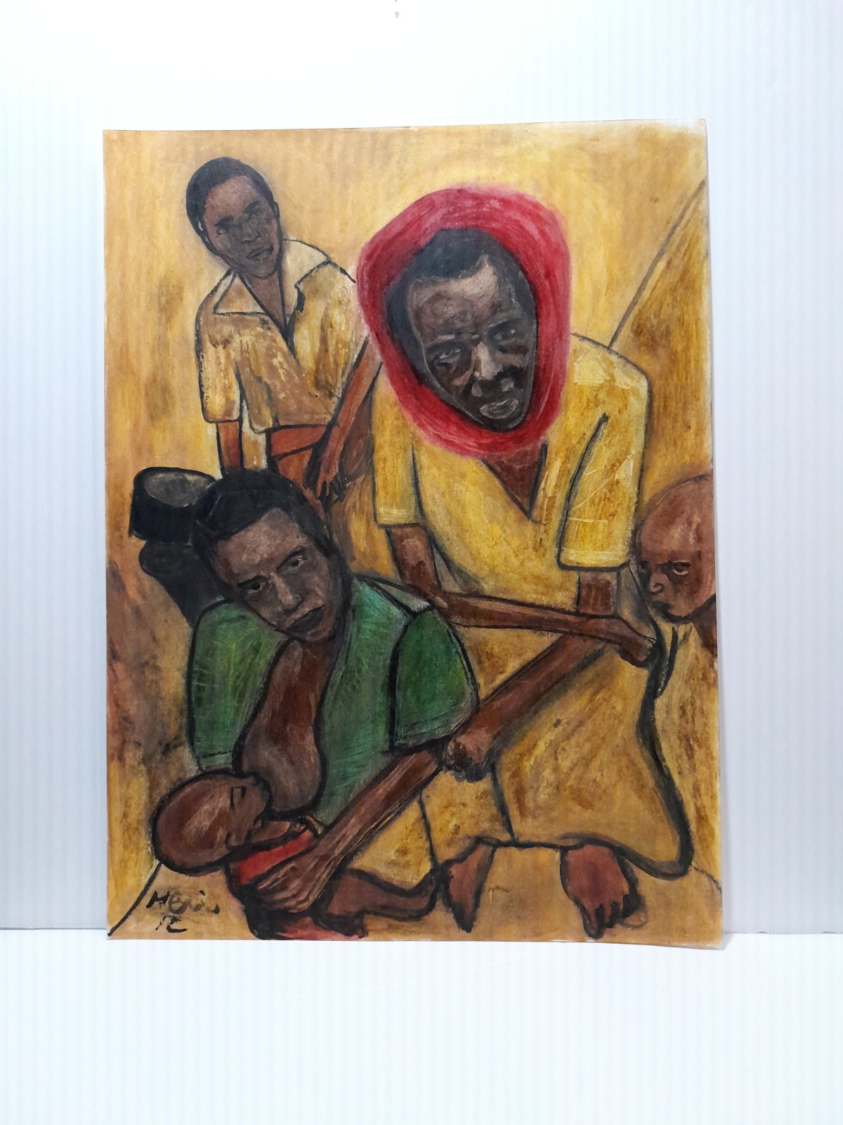12×9 Oil Pastel On heavy Paper Painting