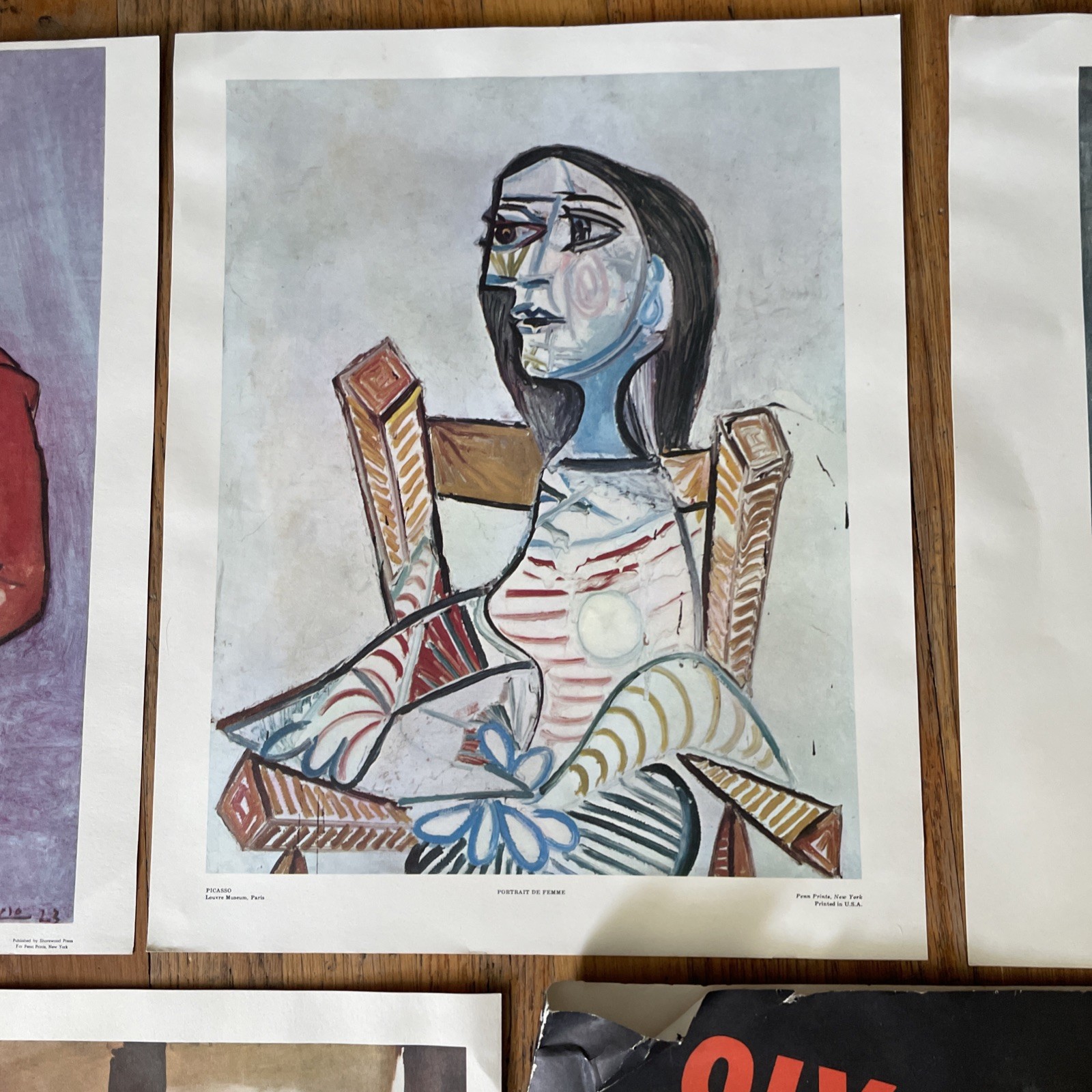 VTG 1960s Pablo Picasso 6 Prints 16” X 13” Penn Prints New York USA Lithograph